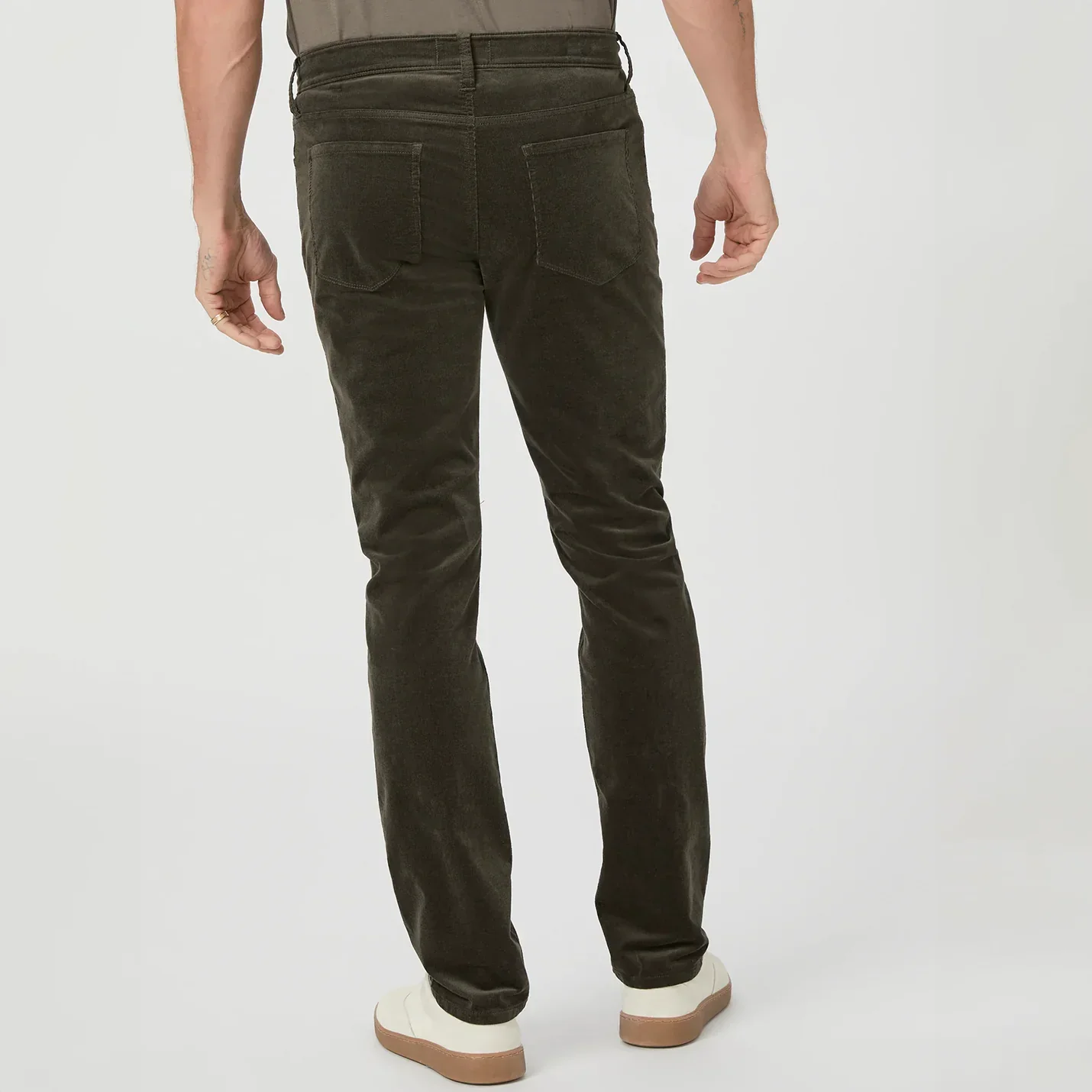Shaded Glen (Green) Corduroy – Lennox Slim Fit Jeans - PAIGE - Image 3