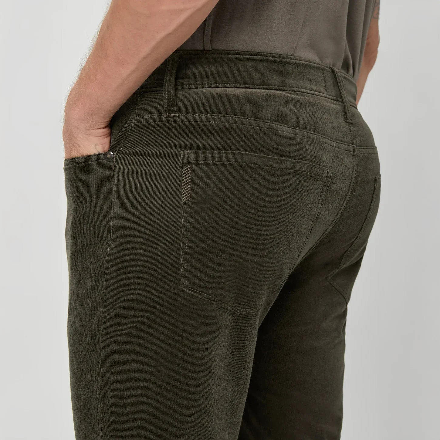 Shaded Glen (Green) Corduroy – Lennox Slim Fit Jeans - PAIGE - Image 4