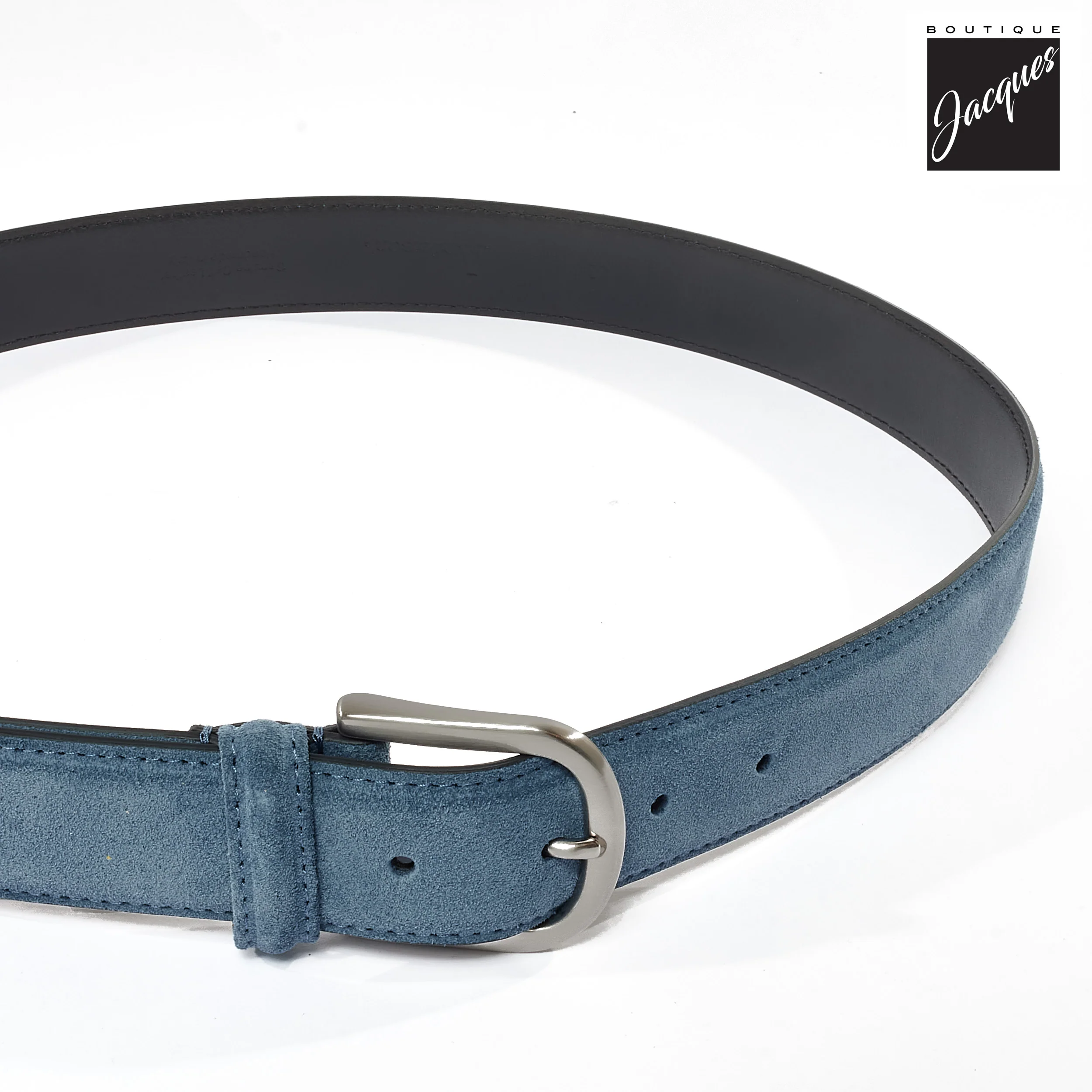 Sky Blue Suede Belt - Anderson's - Image 3