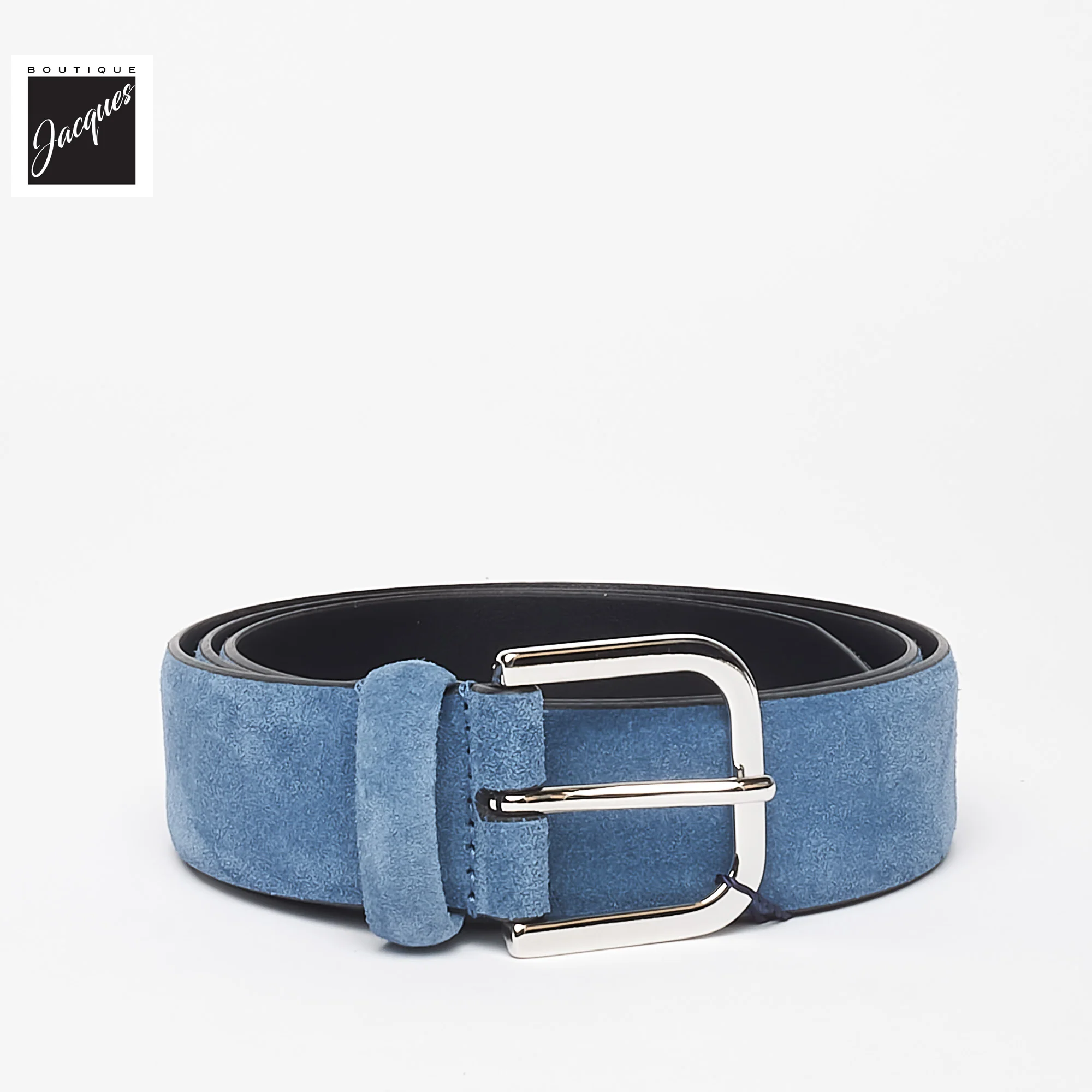 Sky Blue Suede Belt - Anderson's