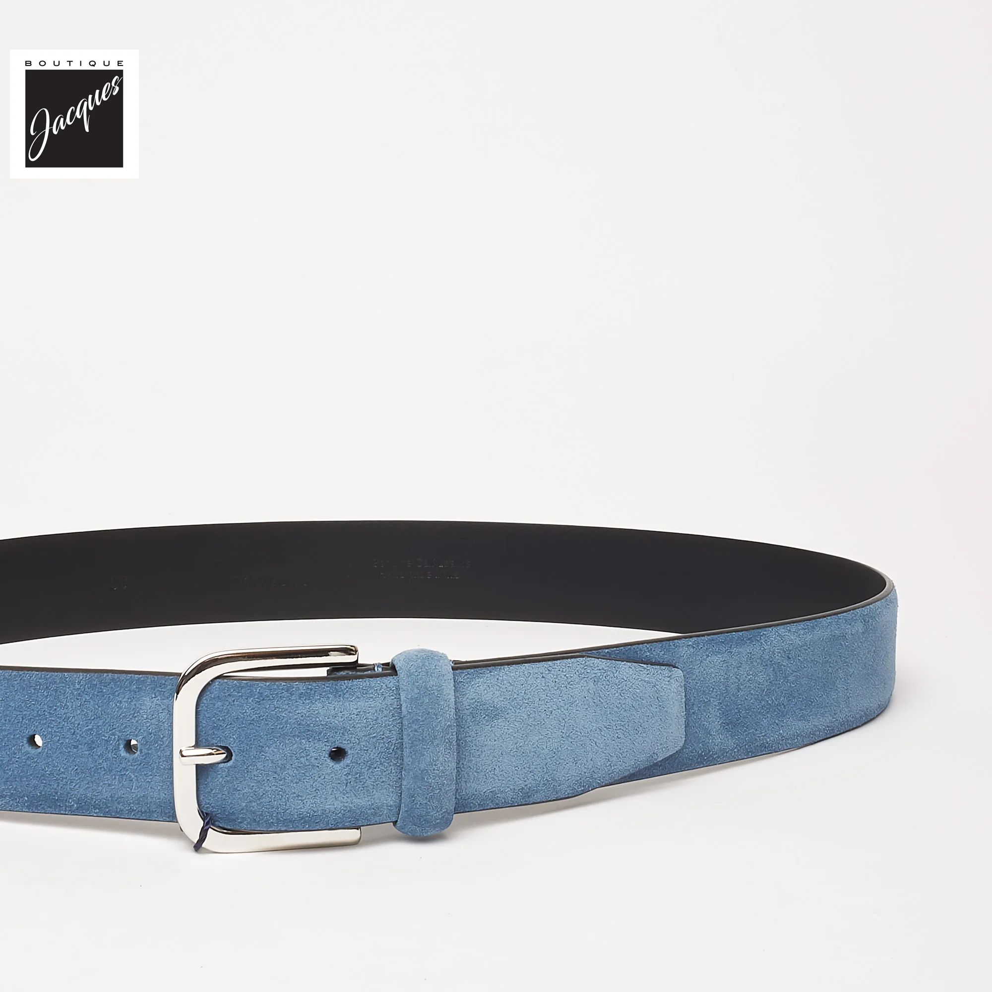 Sky Blue Suede Belt - Anderson's - Image 2