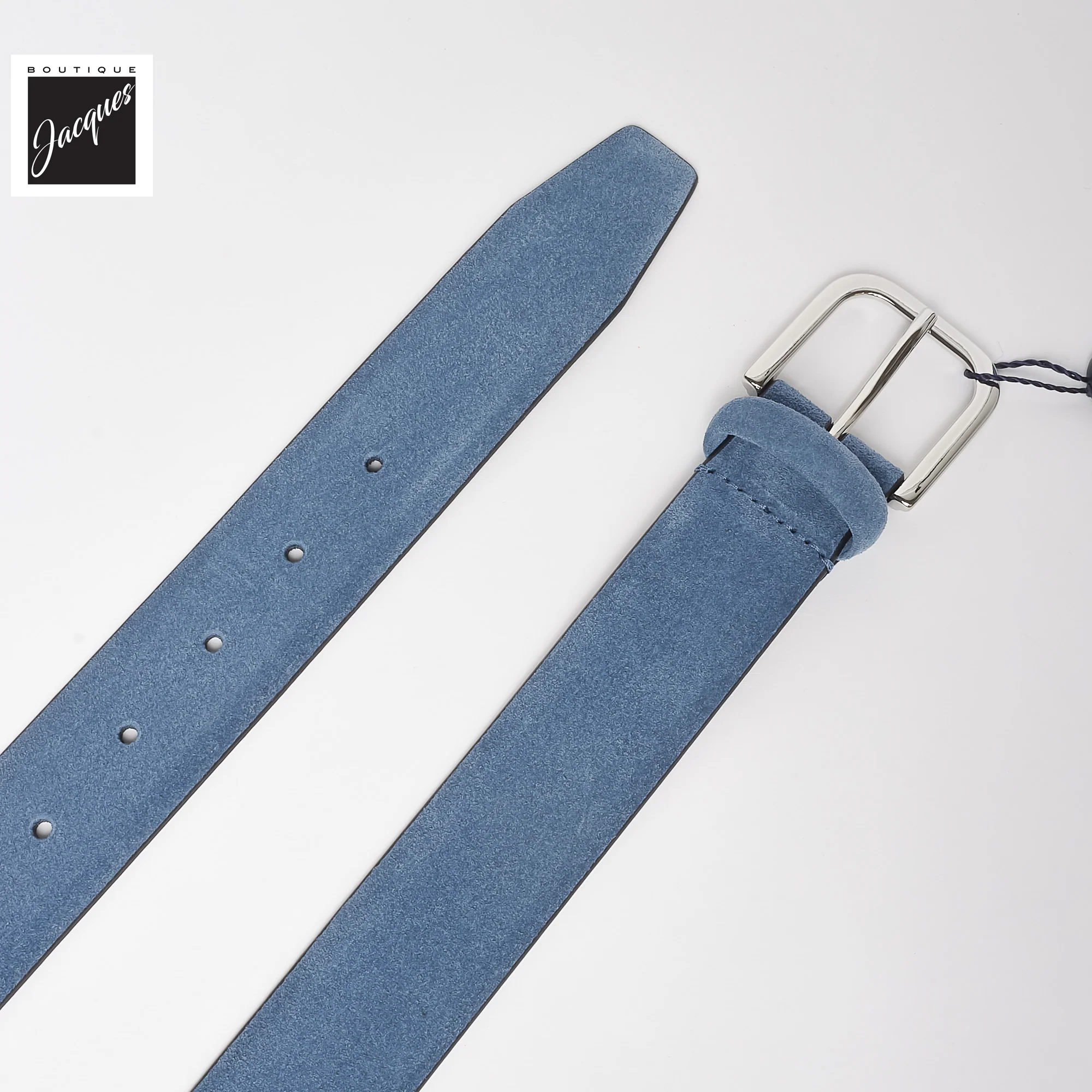 Sky Blue Suede Belt - Anderson's - Image 3