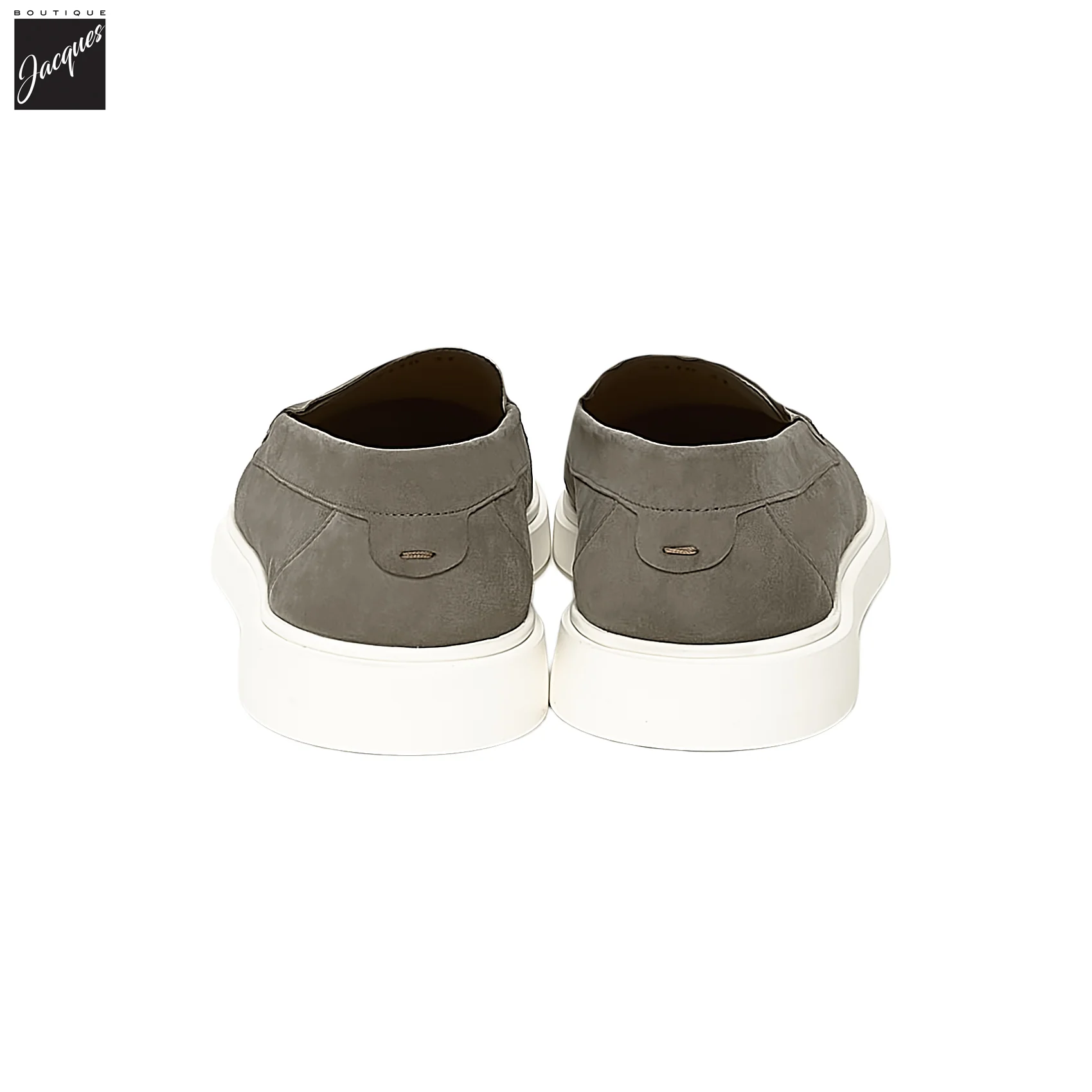 Smokey Taupe Extralight Suede Leather Loafers - Fabiano Ricci - Image 4