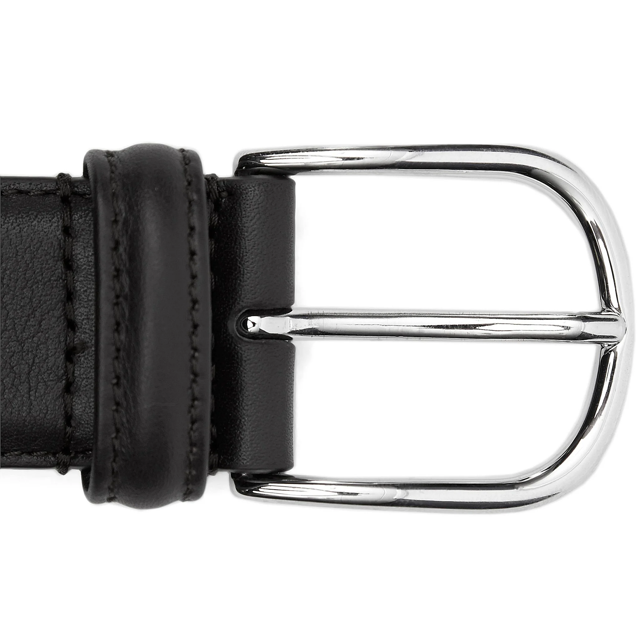 Smooth Black Nappa Calf Leather Belt - Anderson's - Image 3