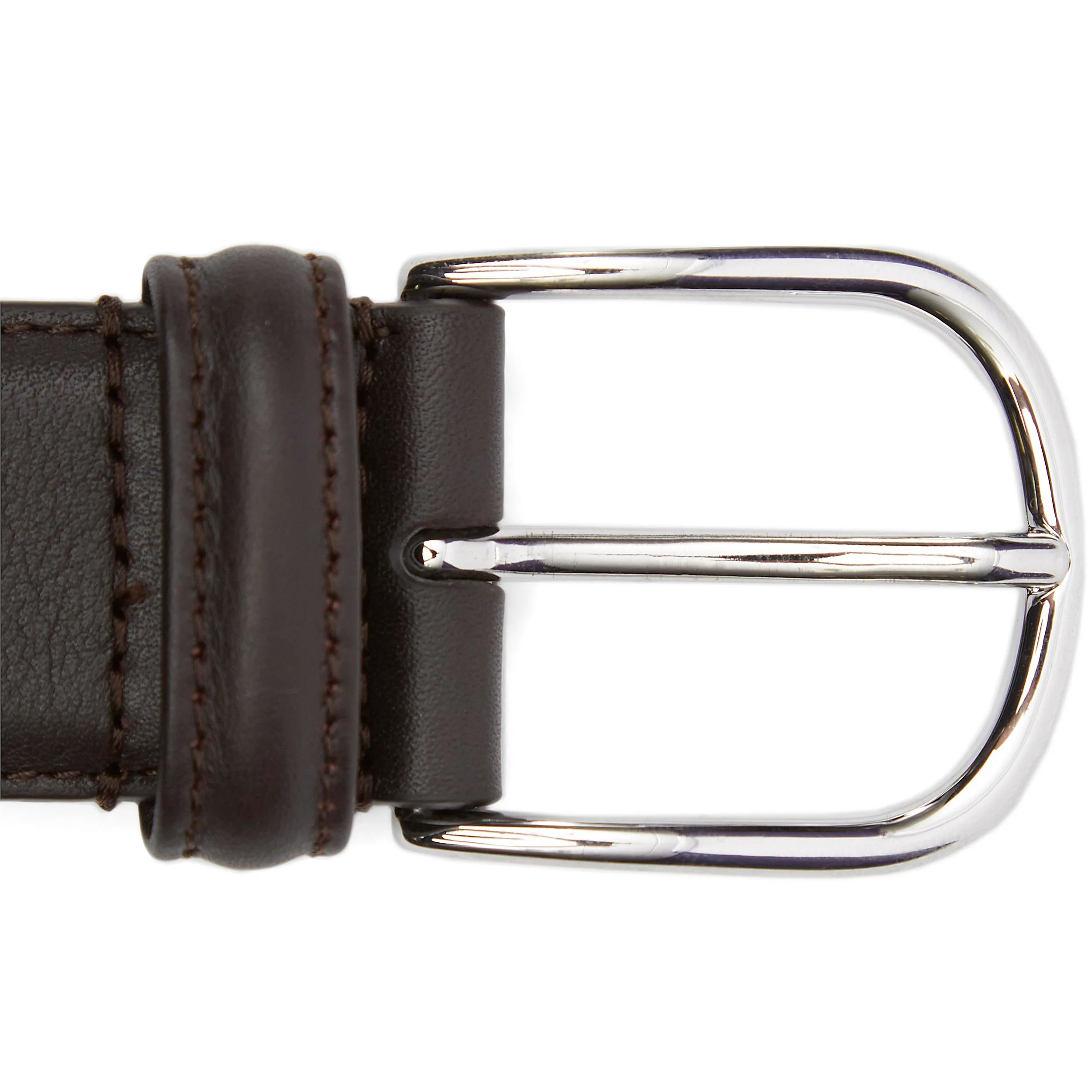 Smooth Brown Nappa Calf Leather Belt - Anderson's - Image 3