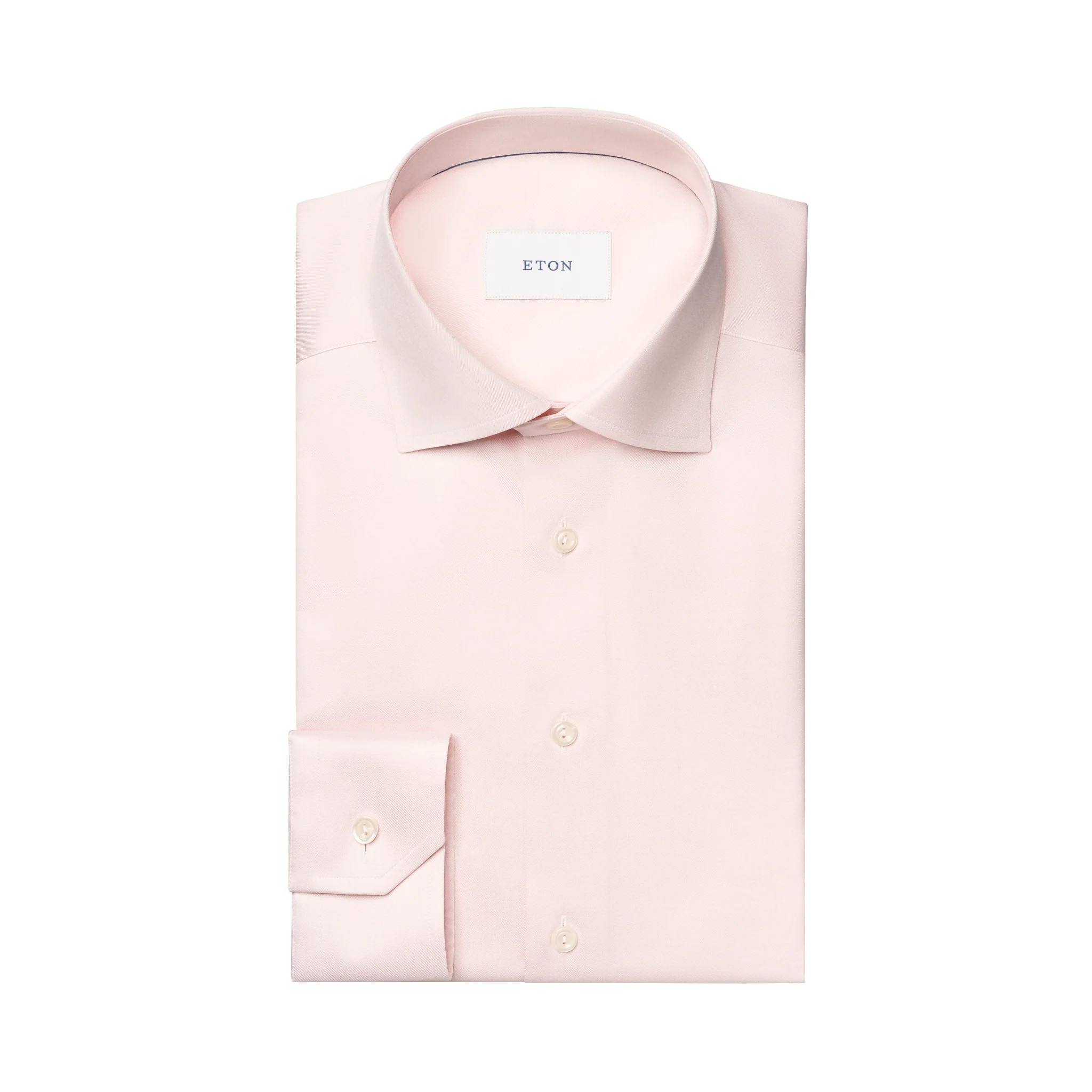 Solid Pink Cotton Tencel-Lyocell Slim Fit Shirt - ETON