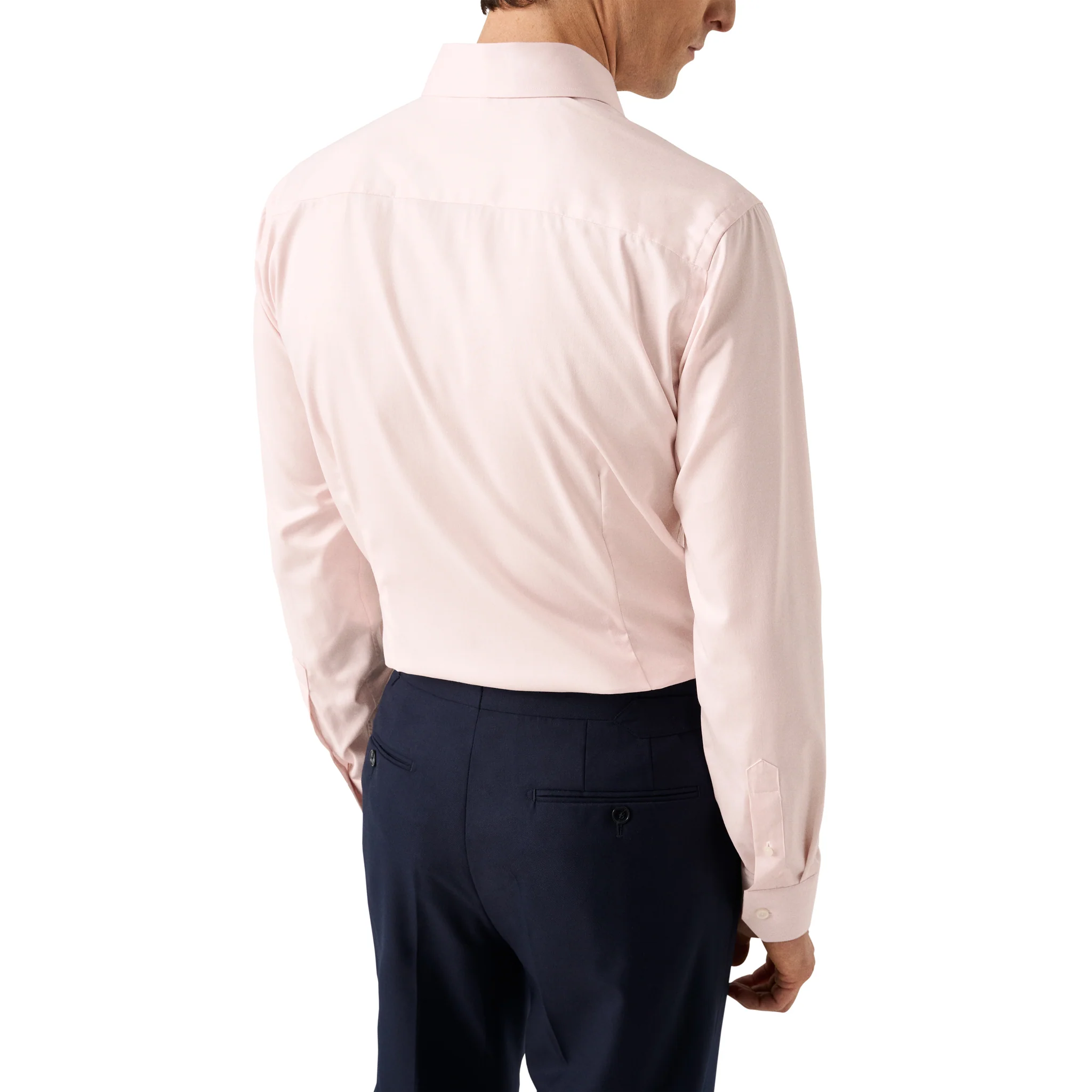 Solid Pink Cotton Tencel-Lyocell Slim Fit Shirt - ETON - Image 4
