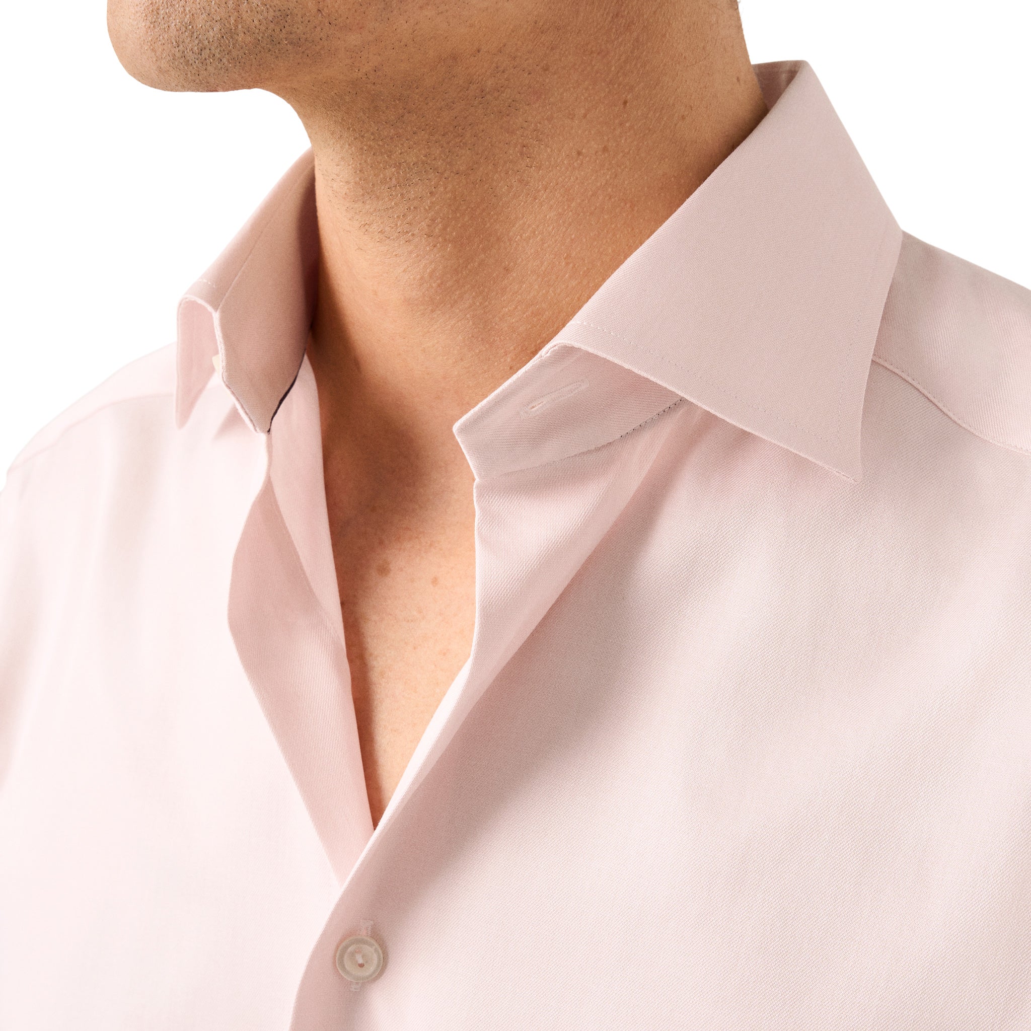 Solid Pink Cotton Tencel-Lyocell Slim Fit Shirt - ETON - Image 5