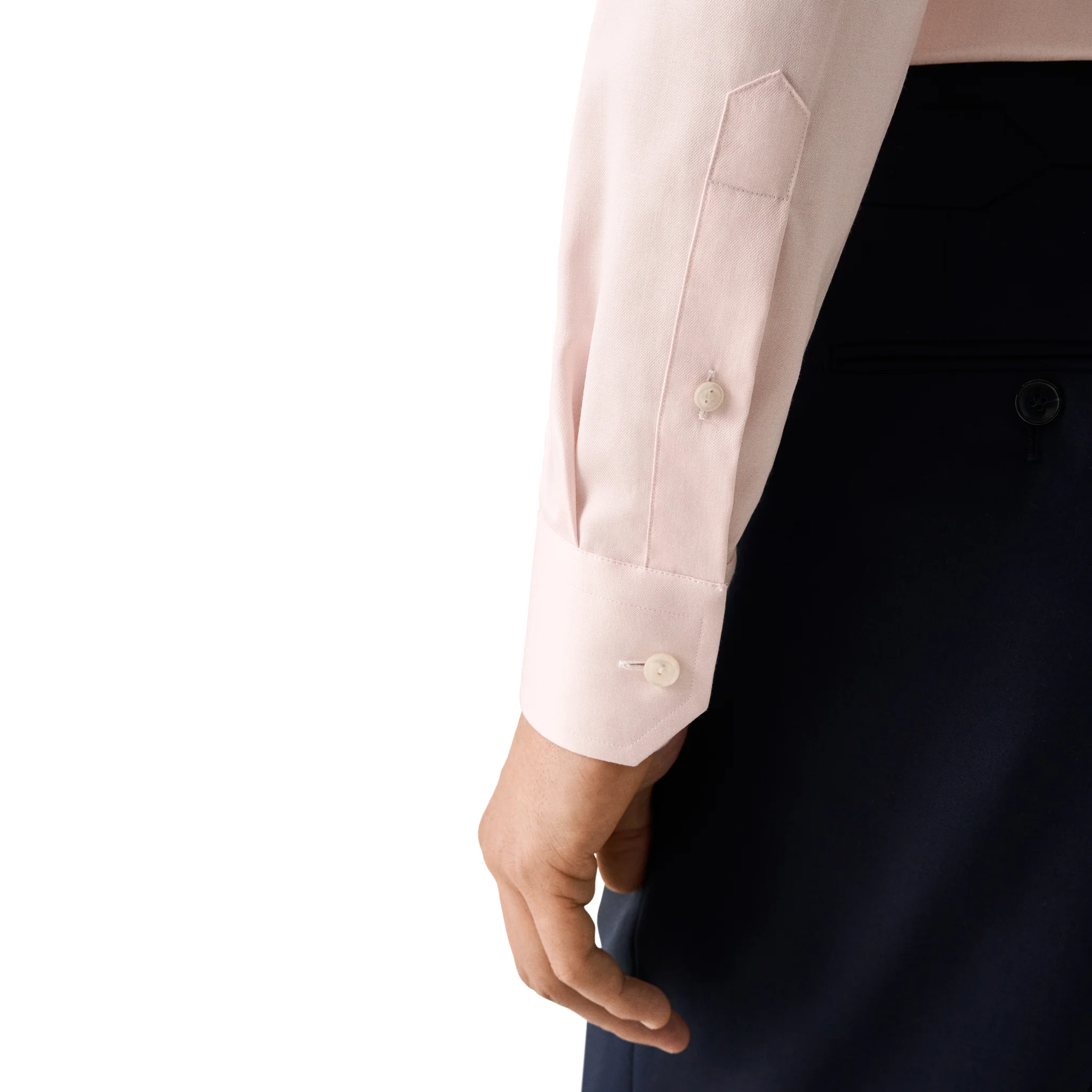 Solid Pink Cotton Tencel-Lyocell Slim Fit Shirt - ETON - Image 6
