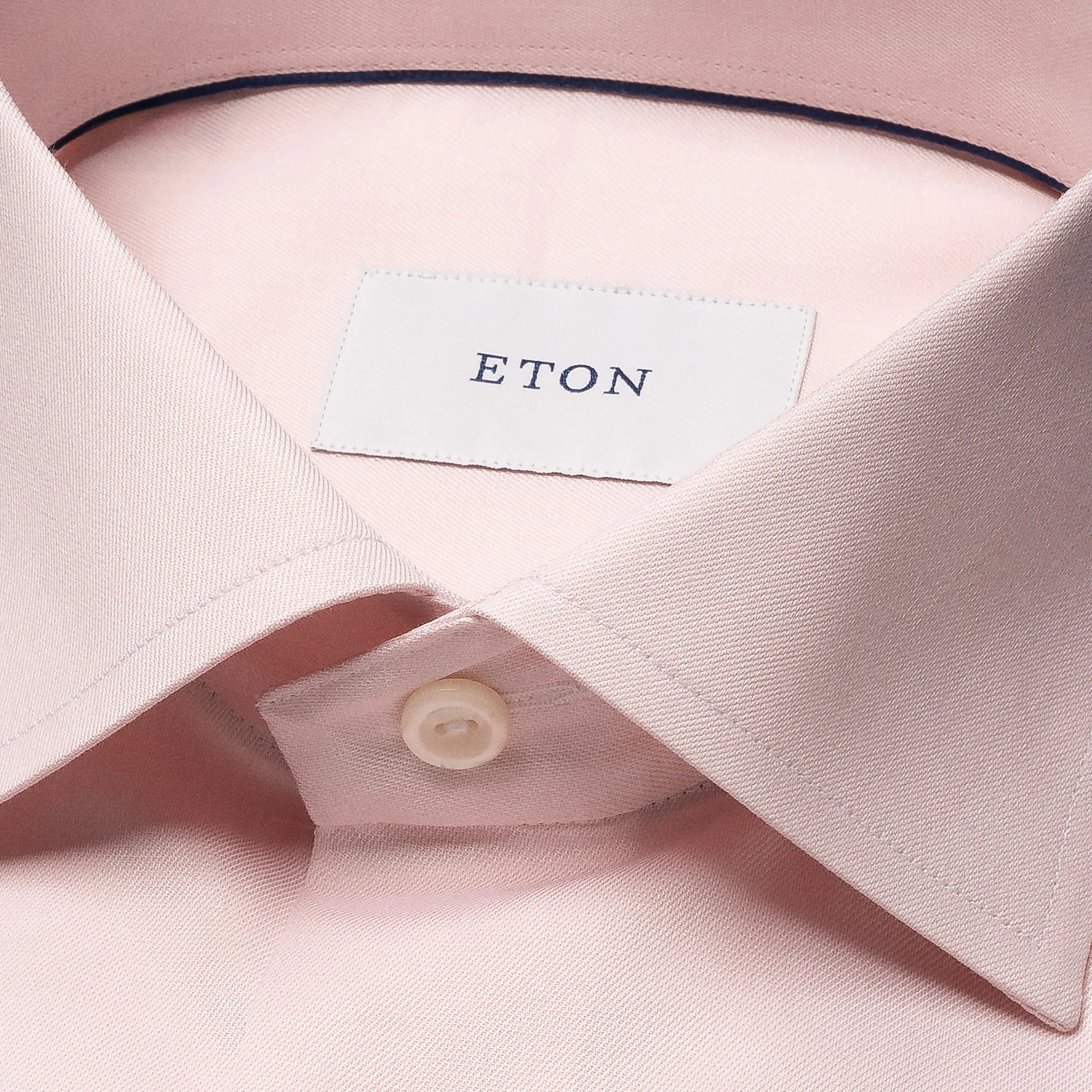 Solid Pink Cotton Tencel-Lyocell Slim Fit Shirt - ETON - Image 8