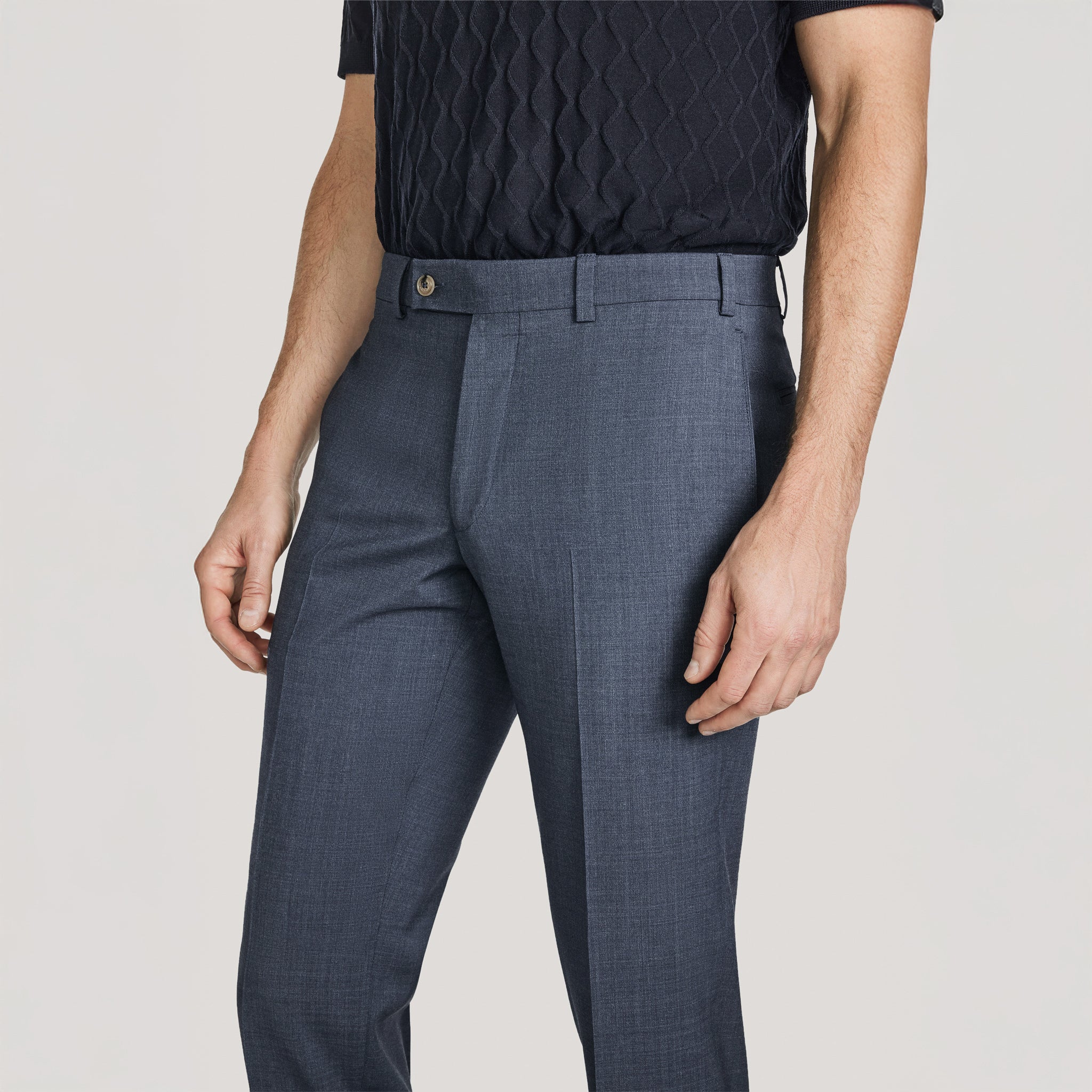 Steel Blue Performance Wool Oslo Contemporary Fit Dress Pant - Jack Victor - Image 4