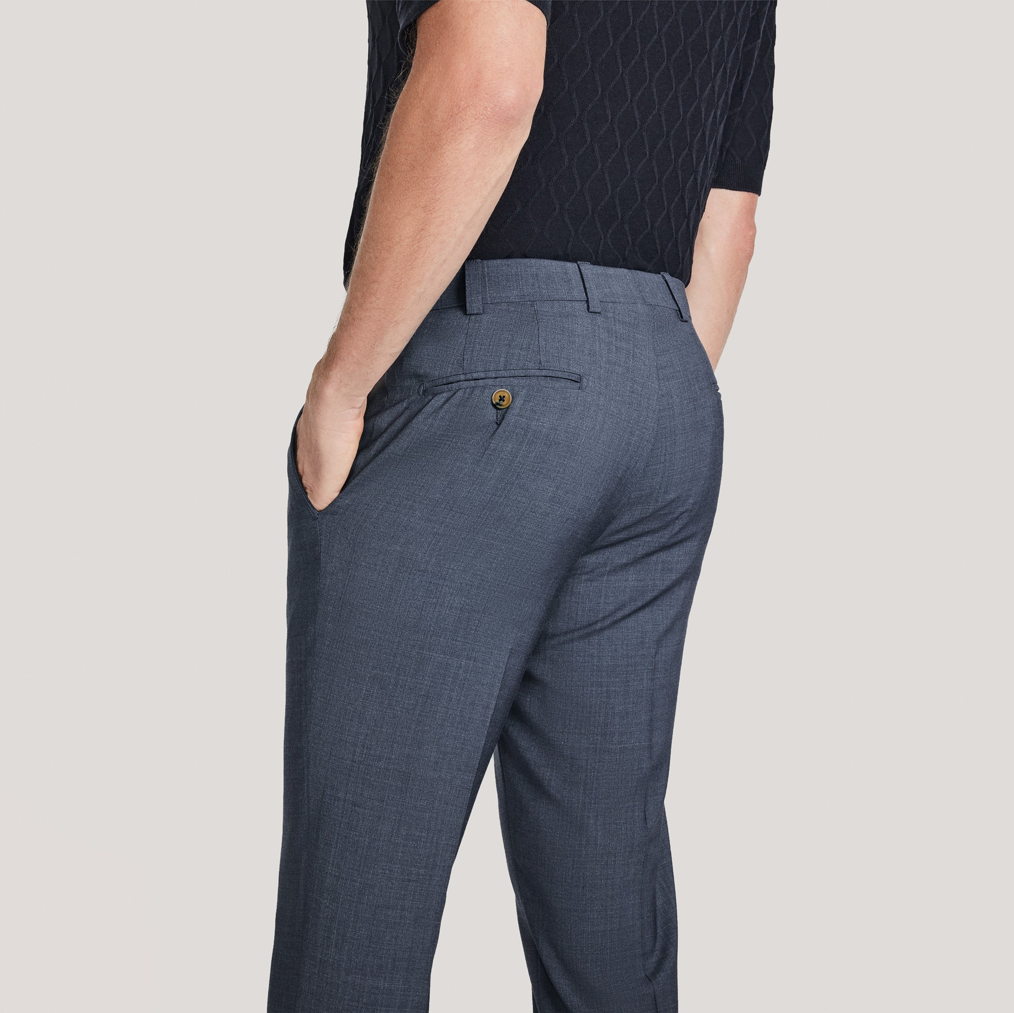 Steel Blue Performance Wool Oslo Contemporary Fit Dress Pant - Jack Victor - Image 5