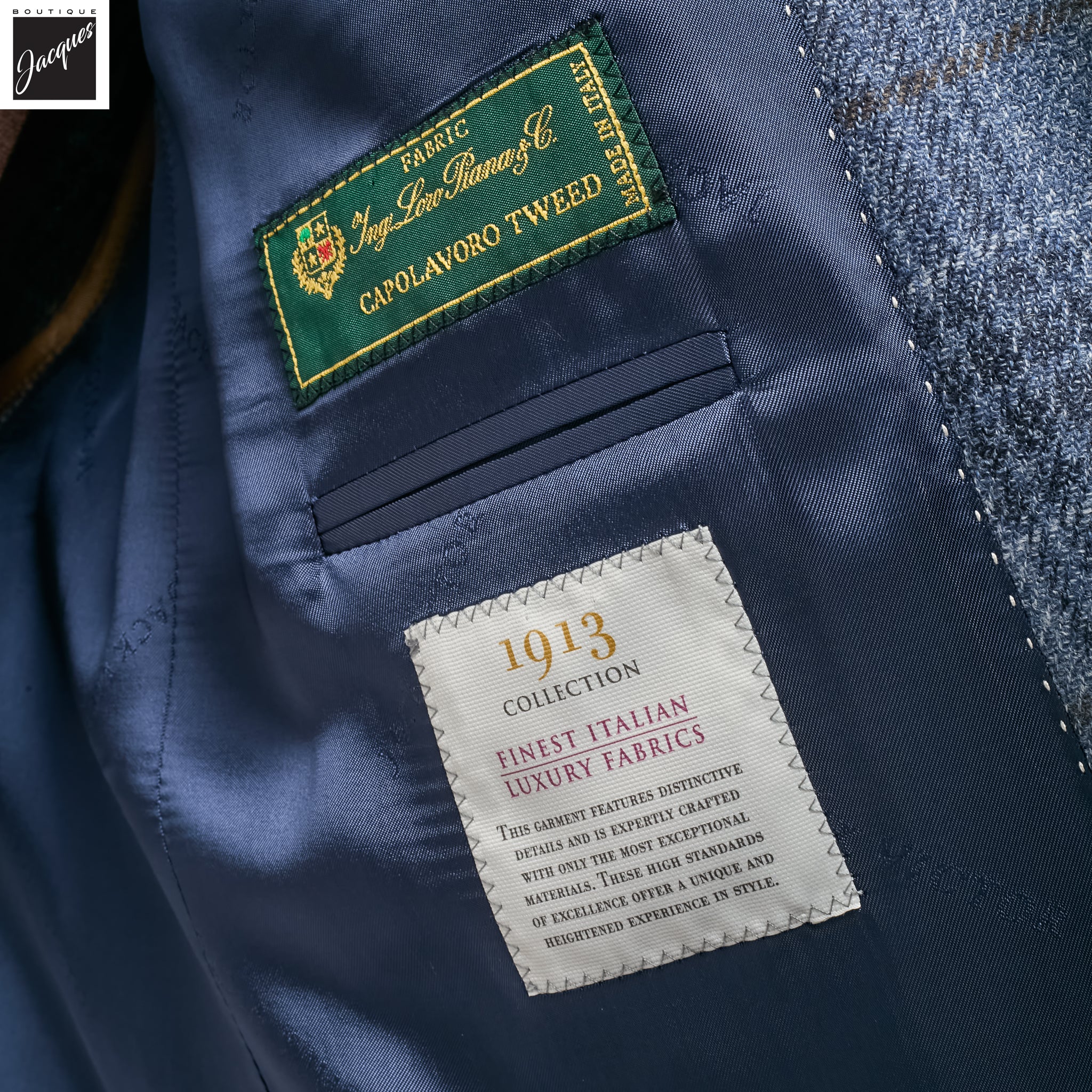 Steel Blue Wool-Silk Loro Piana McAllen Contemporary Fit Sport Jacket - Jack Victor - Image 4