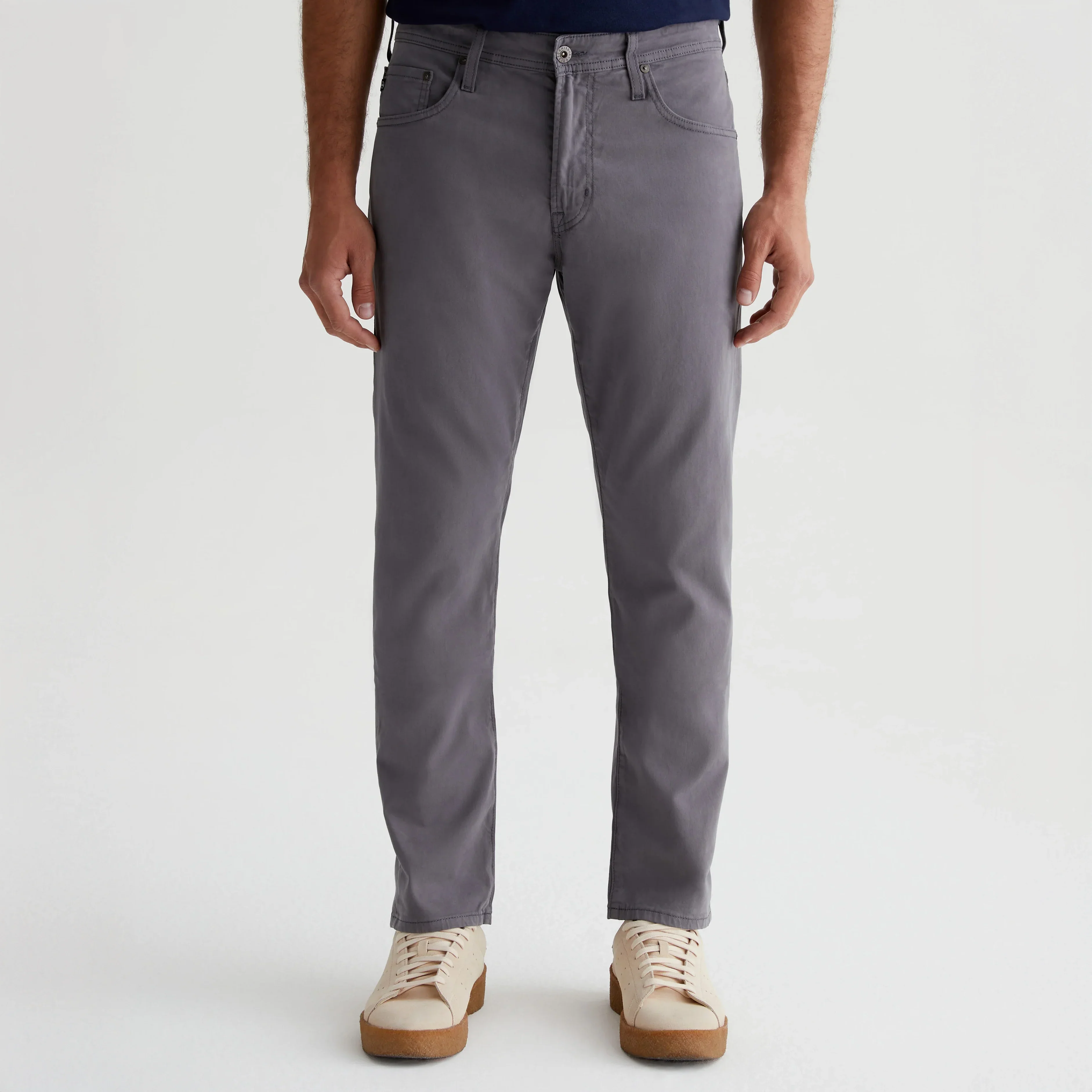 Sulfur Folkestone Mid-Gray Modern Slim Tellis Sueded Pants - AG - Image 4