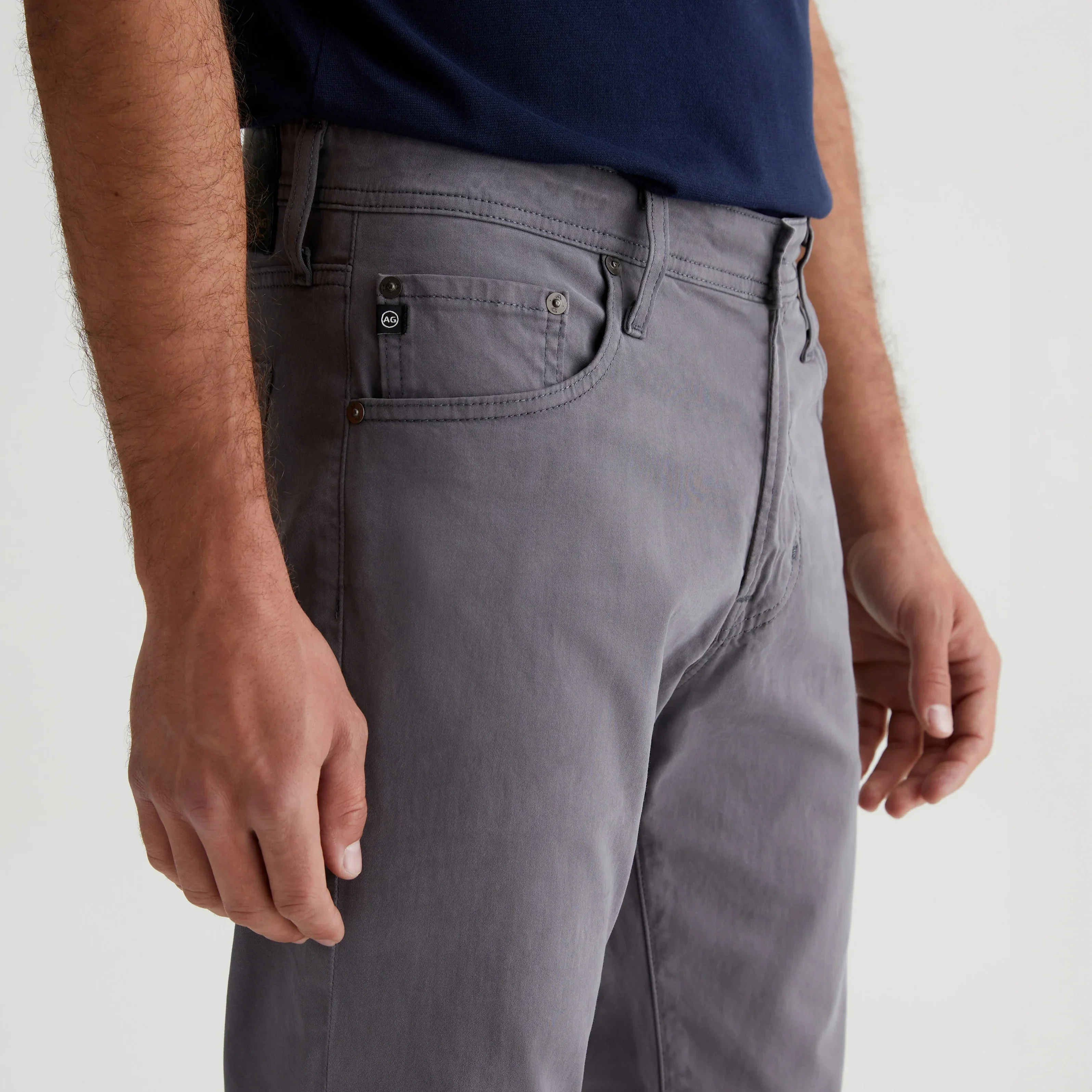 Sulfur Folkestone Mid-Gray Modern Slim Tellis Sueded Pants - AG - Image 5