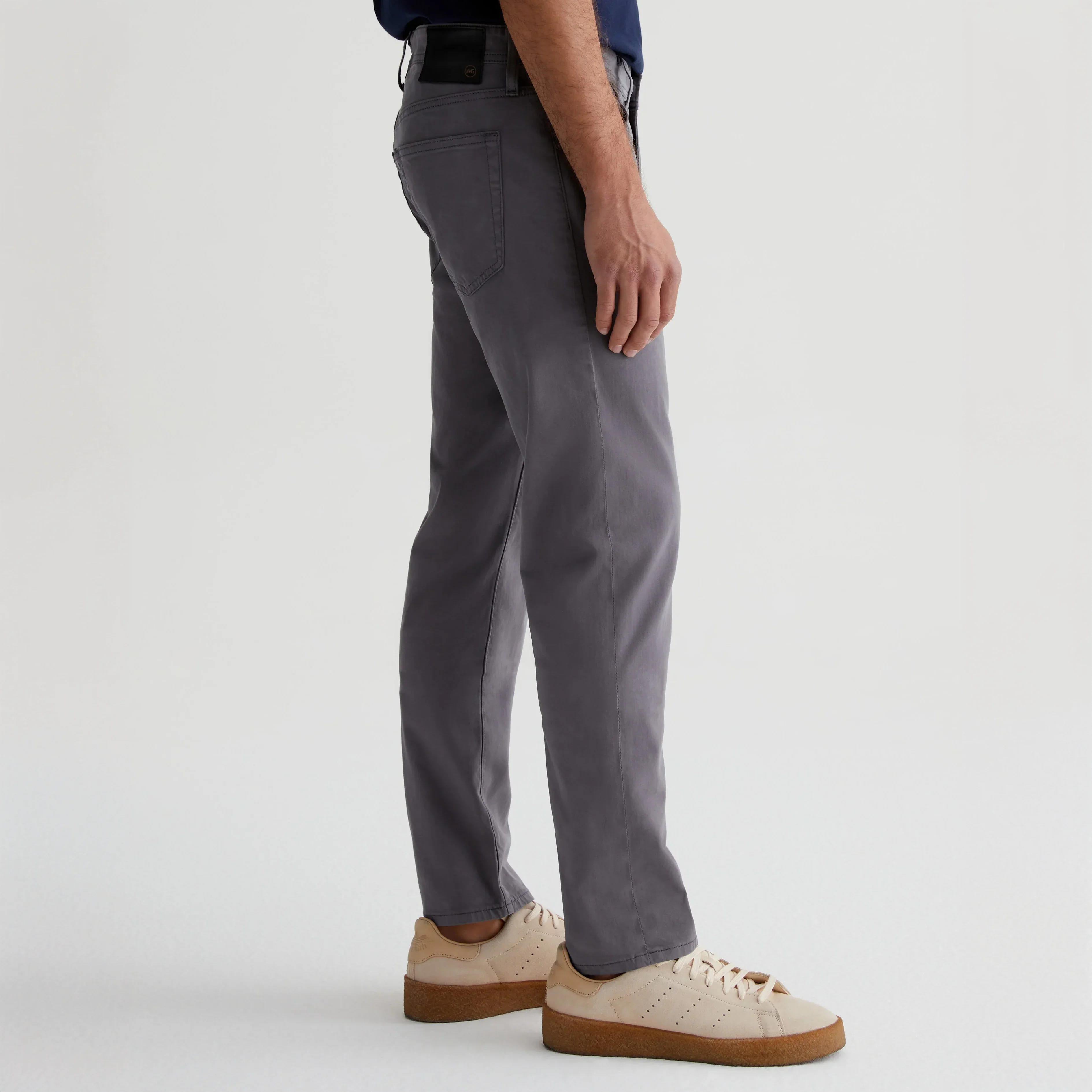 Sulfur Folkestone Mid-Gray Modern Slim Tellis Sueded Pants - AG - Image 6