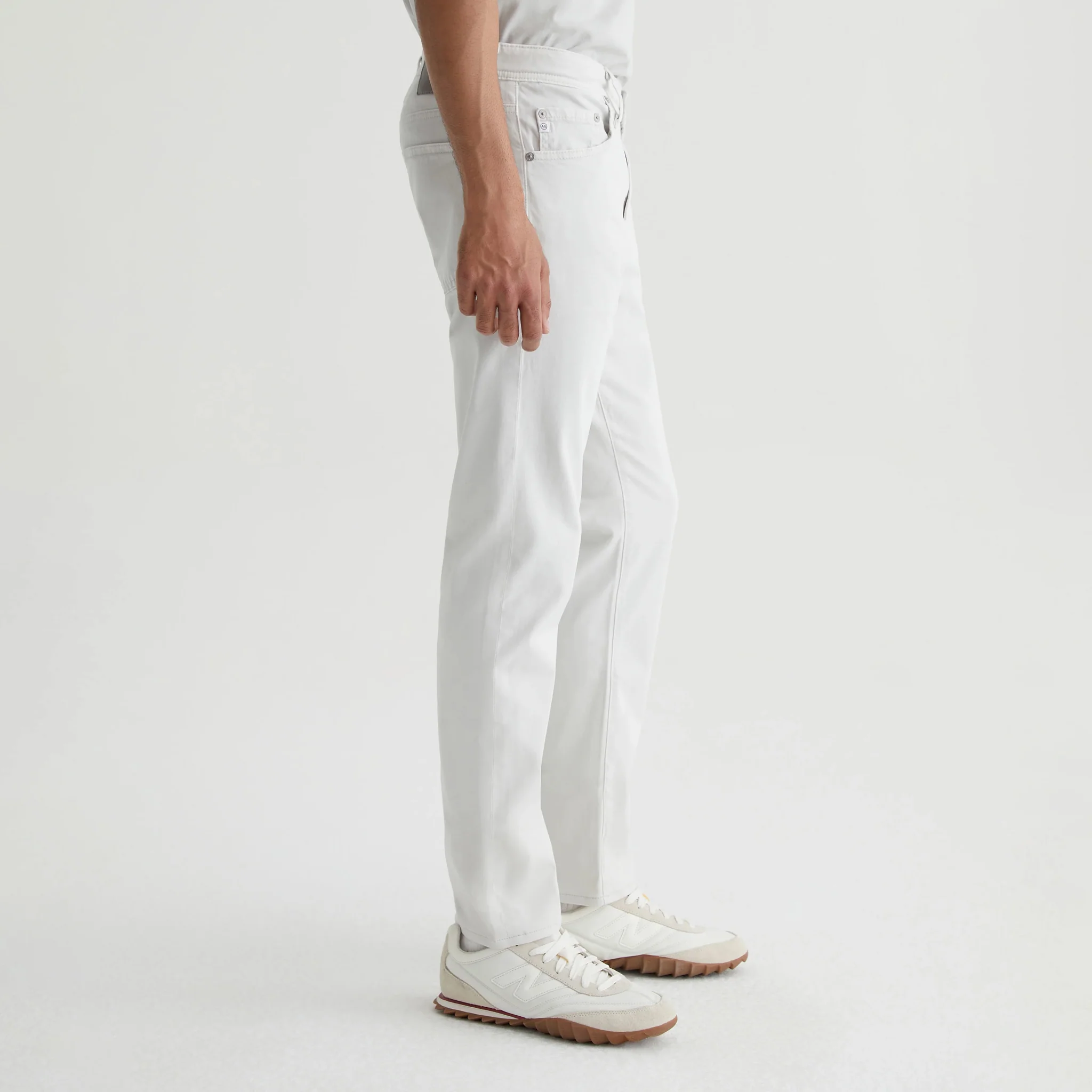 Sulfur Silver Smoke (Oyster) Sueded Tellis Modern Slim Fit Pants - AG Jeans - Image 4
