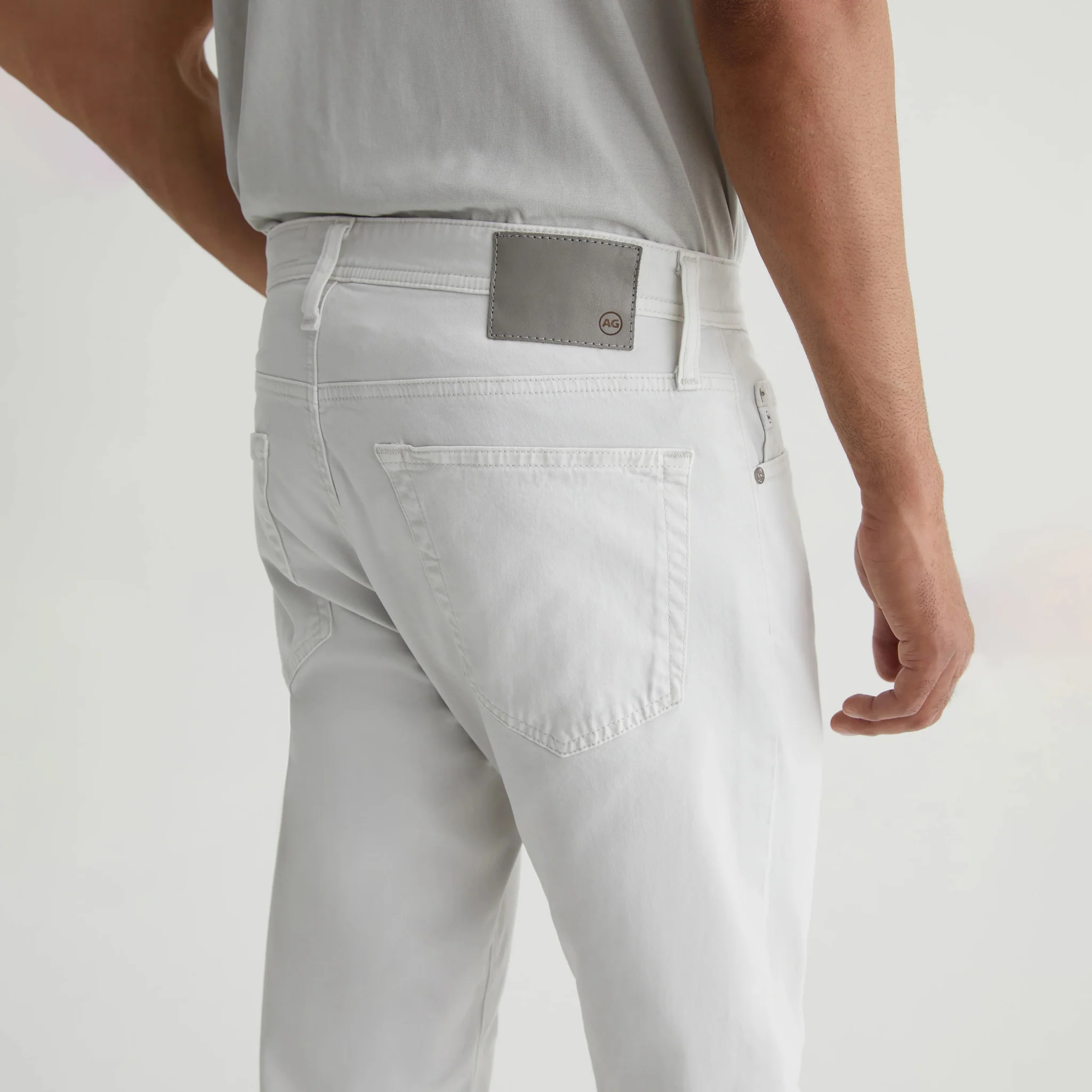 Sulfur Silver Smoke (Oyster) Sueded Tellis Modern Slim Fit Pants - AG Jeans - Image 5