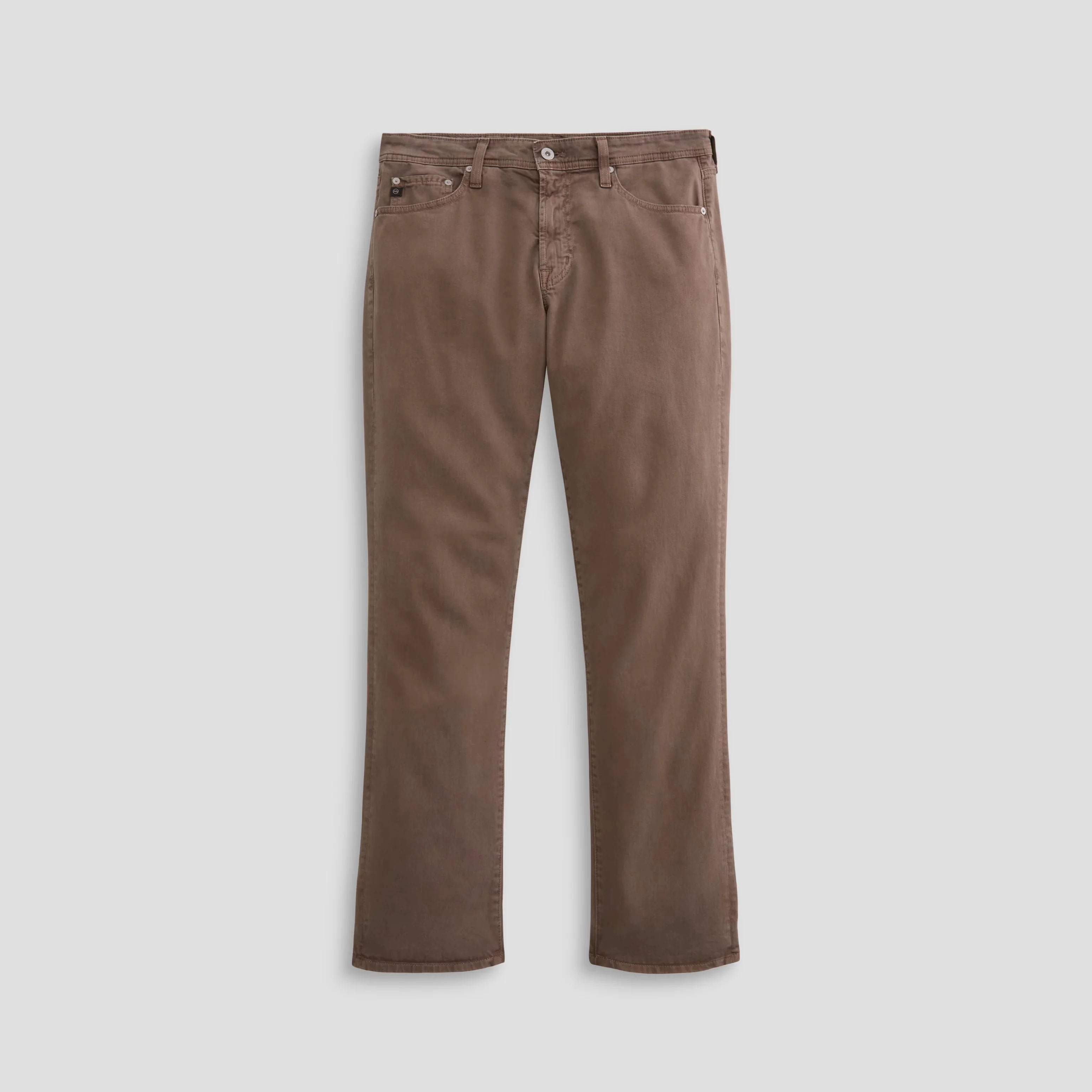 Sulfur Taupe Grey Sueded Everett Slim Straight Fit Pants - AG Jeans - Image 8
