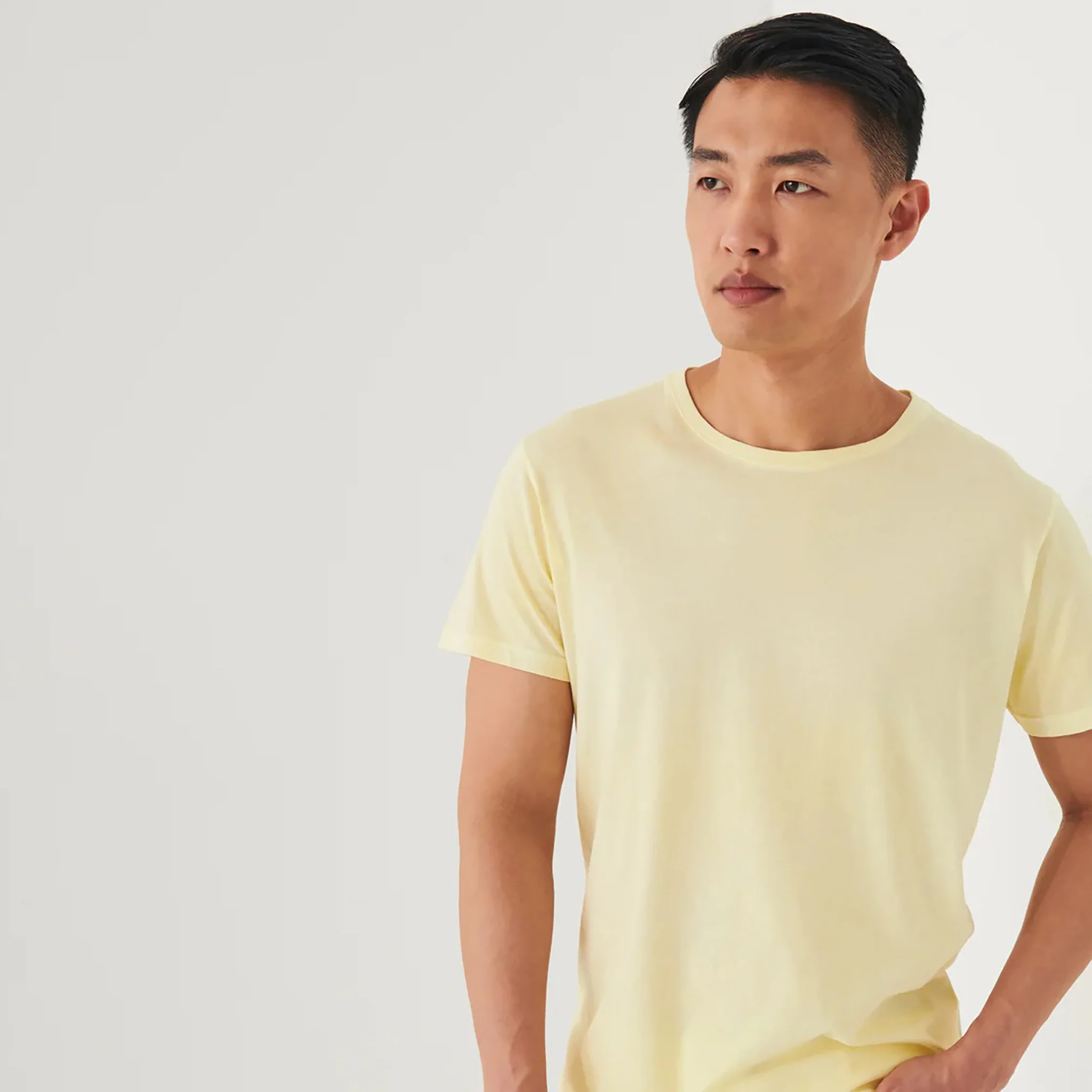Sunlight Yellow Pima Spray Wash T-Shirt - Patrick Assaraf - Image 3