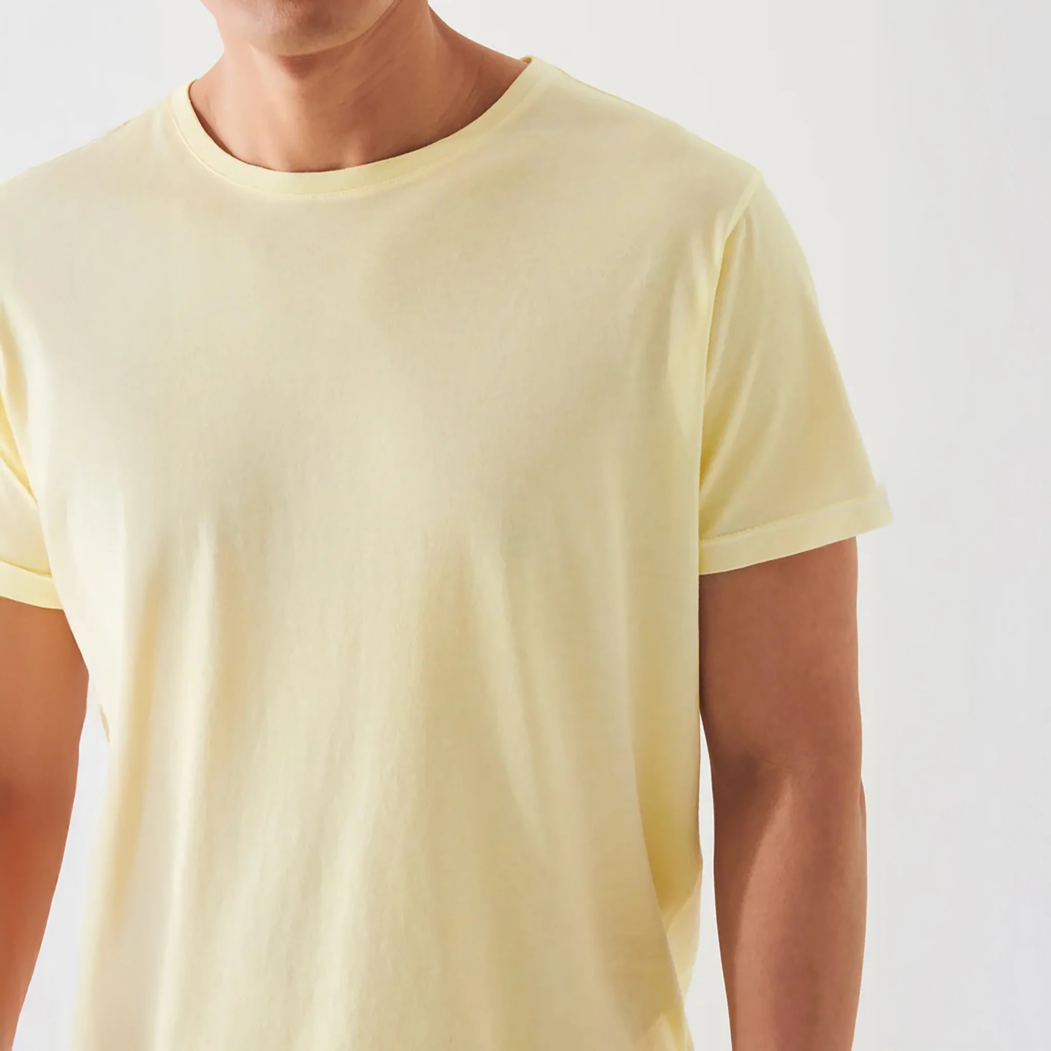 Sunlight Yellow Pima Spray Wash T-Shirt - Patrick Assaraf - Image 4