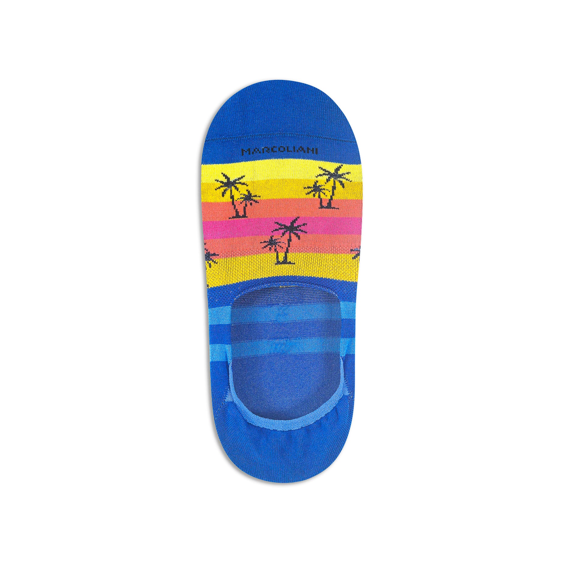 Sunset Waikiki Hawaiian Motif Invisible Touch No-Show Socks - Marcoliani
