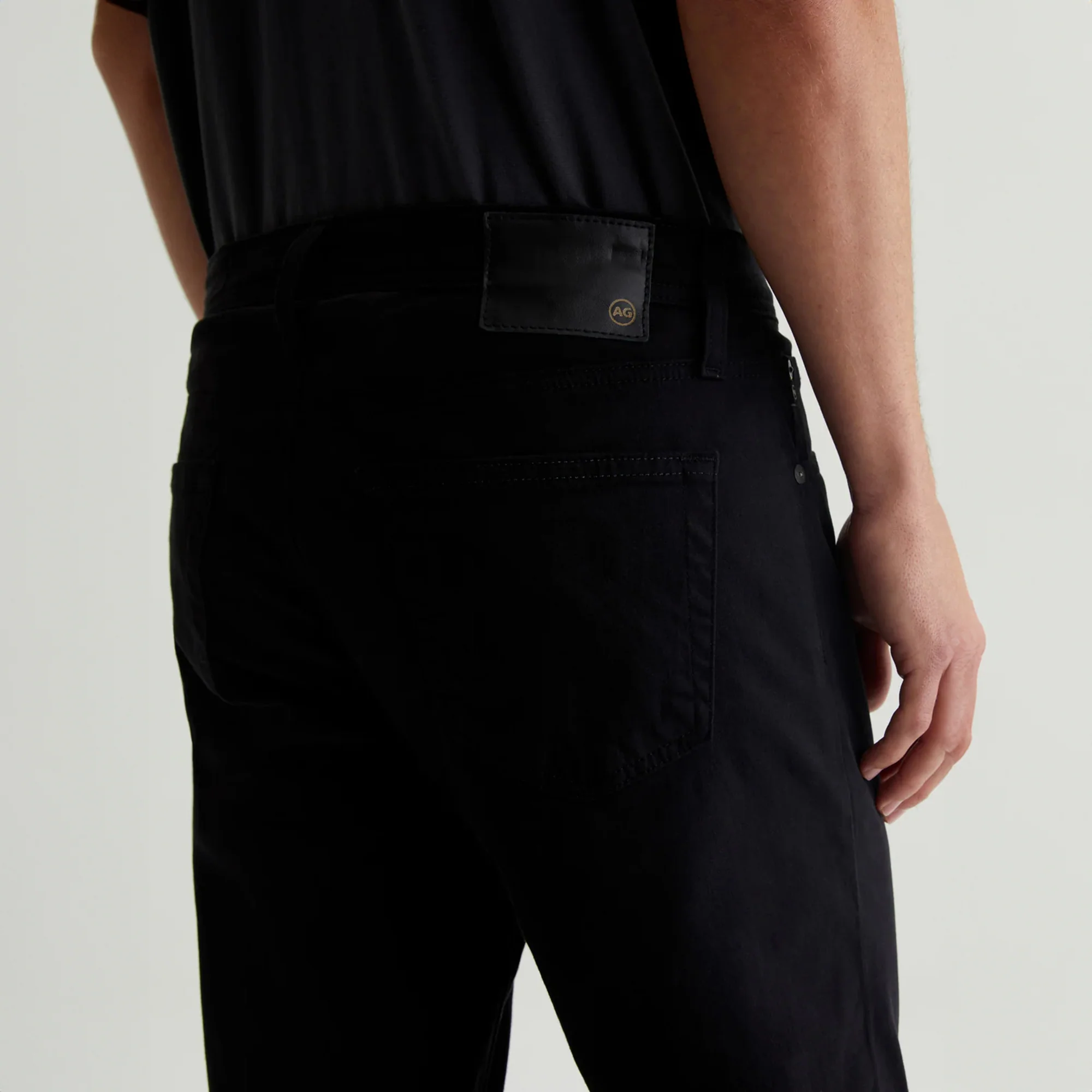 Super Black Modern Slim Tellis Sueded Pants - AG - Image 5