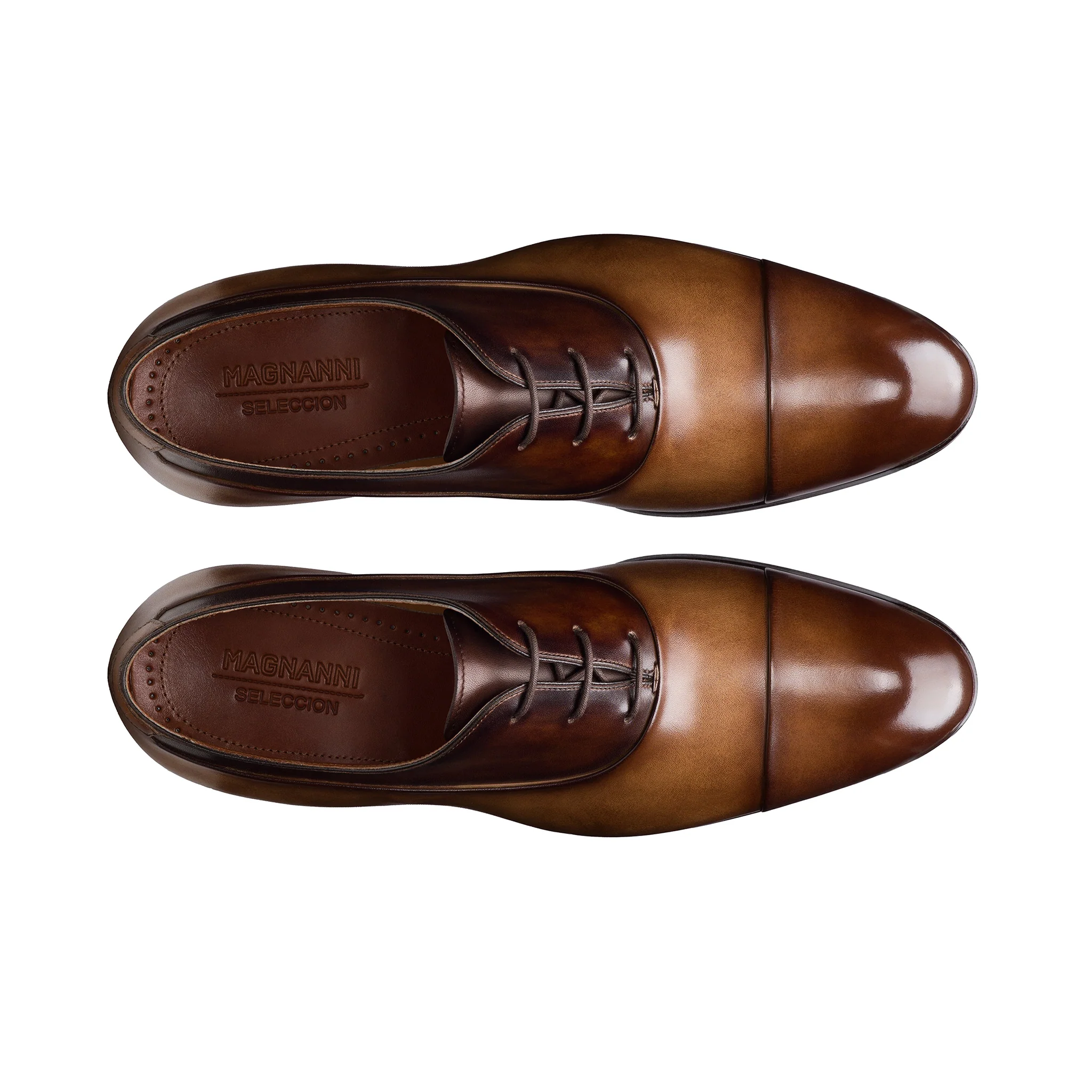 Tabacco Brown Leather Duke Seleccion Cap Toe Oxford Shoes - Magnanni - Image 10