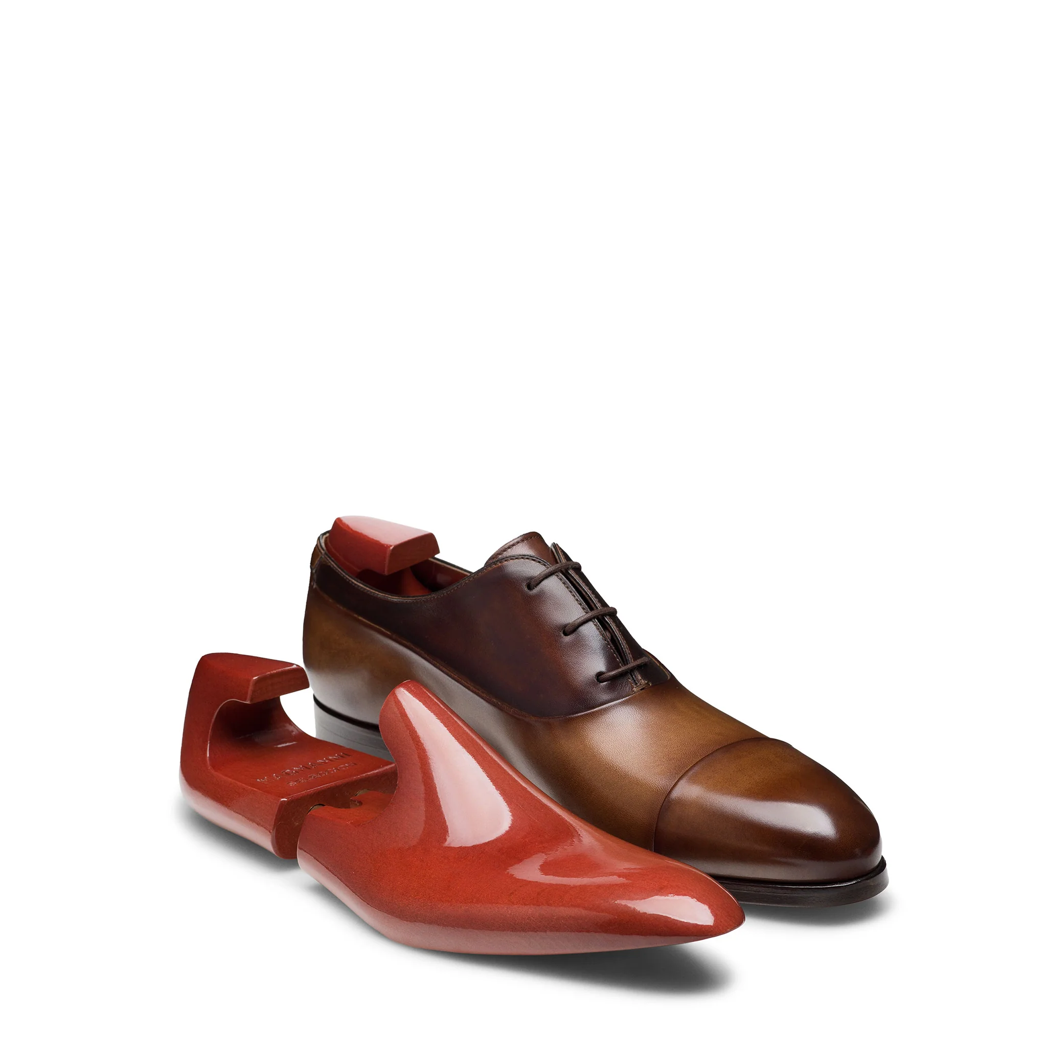 Tabacco Brown Leather Duke Seleccion Cap Toe Oxford Shoes - Magnanni - Image 3