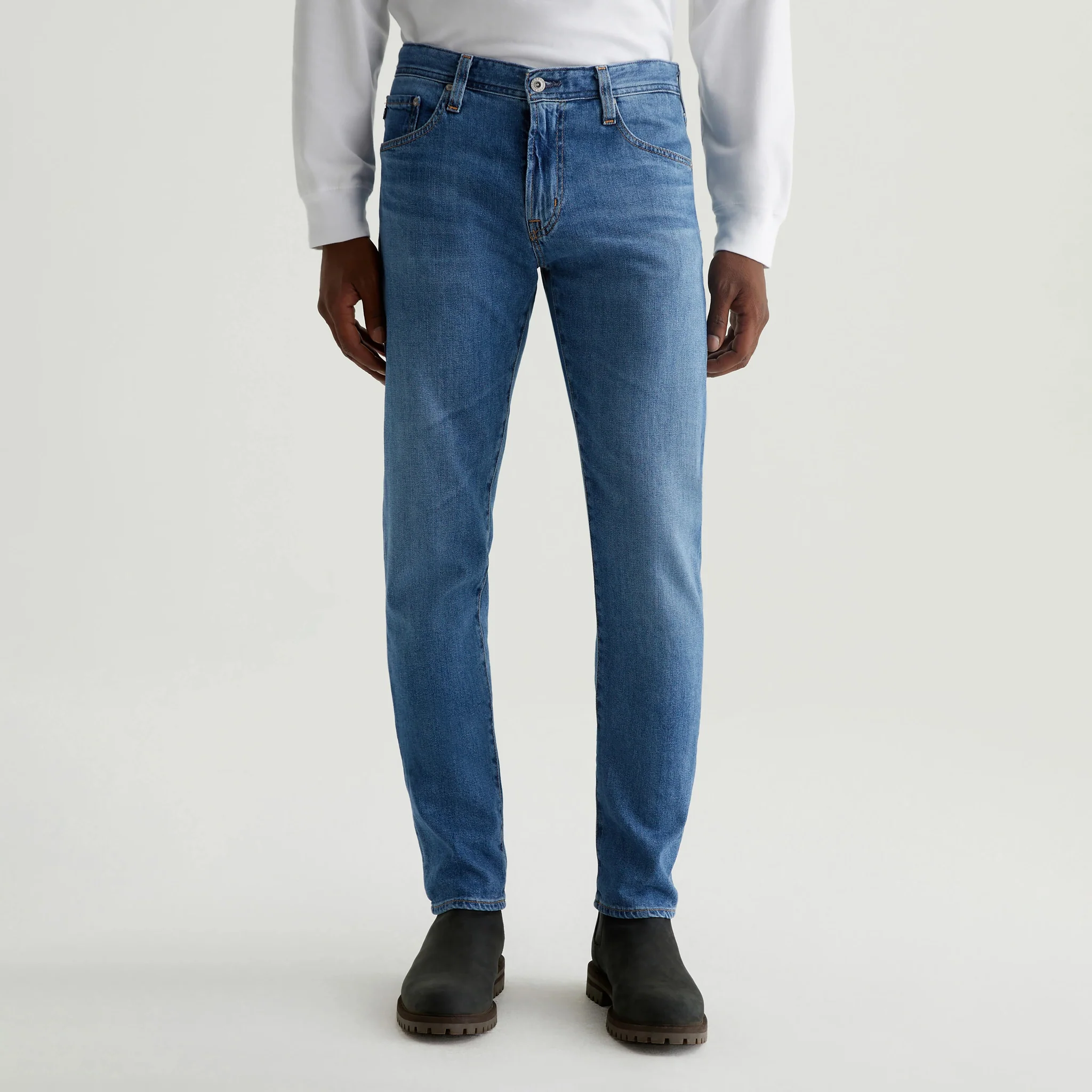 Tailor Mid-Blue Cotton-Lyocell Tellis Modern Slim Fit Japanese Denim - AG