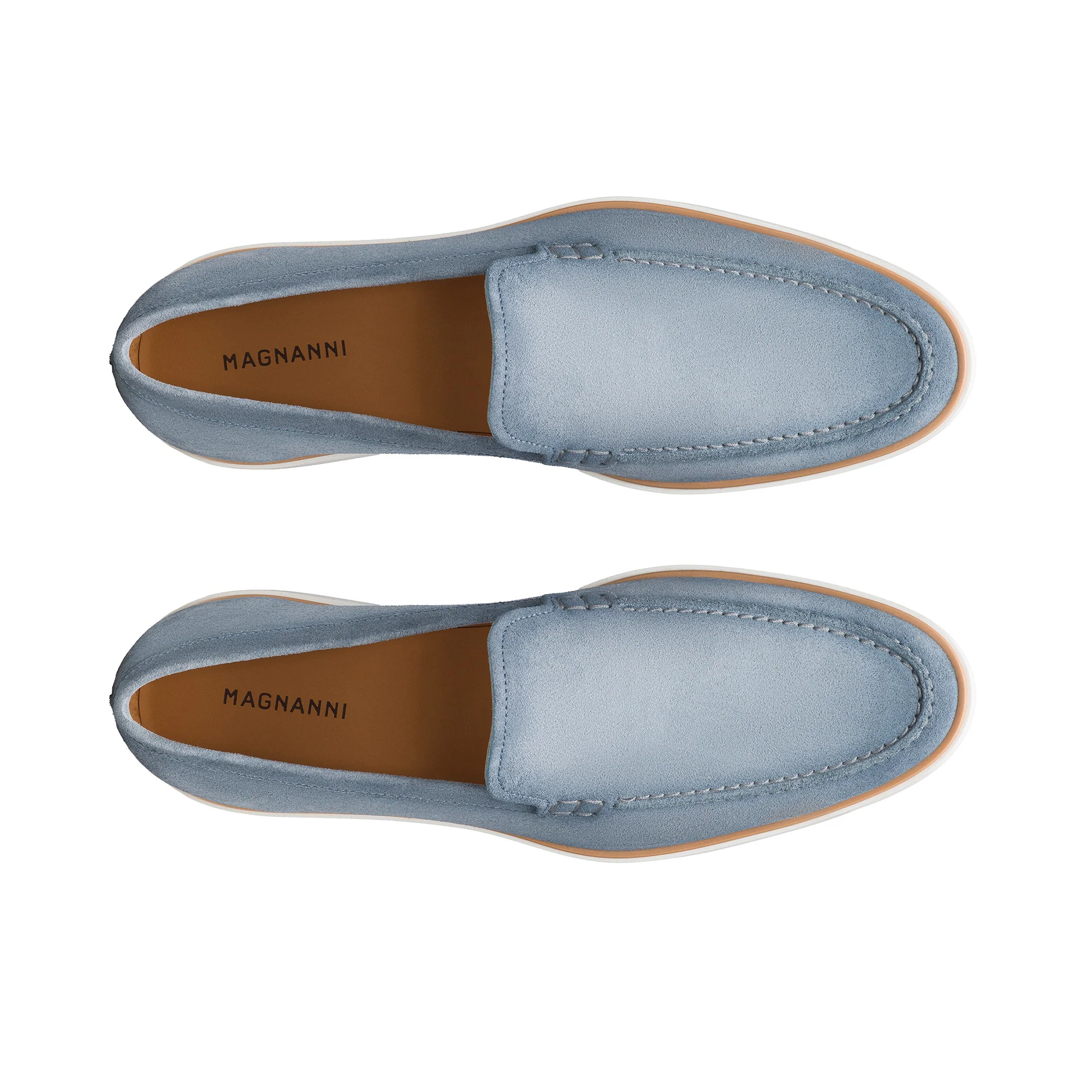 Light Blue Lourenco Suede Loafer - Magnanni - Image 5