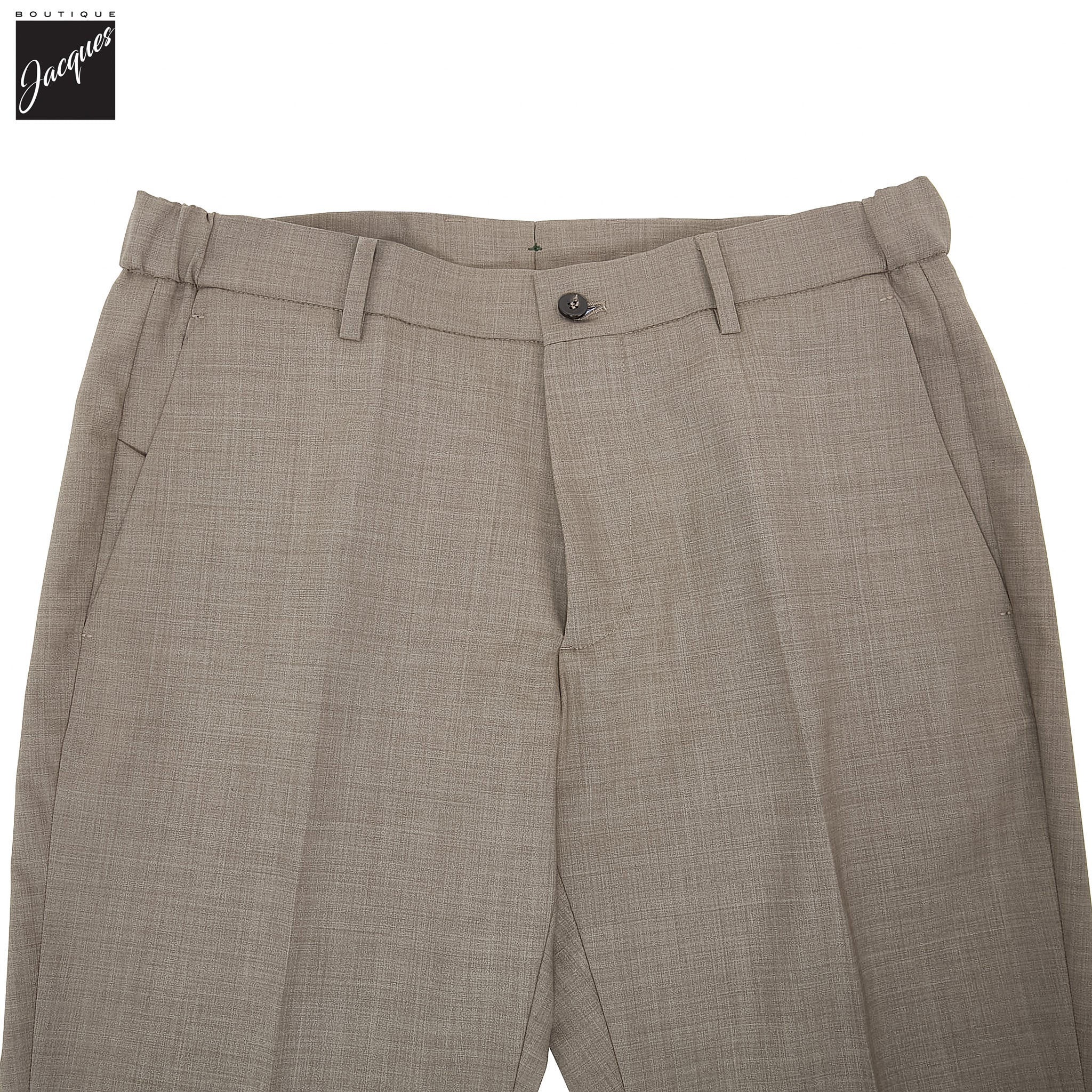 Taupe Wool-Stretch Morello Elax Trouser - Berwich - Image 3