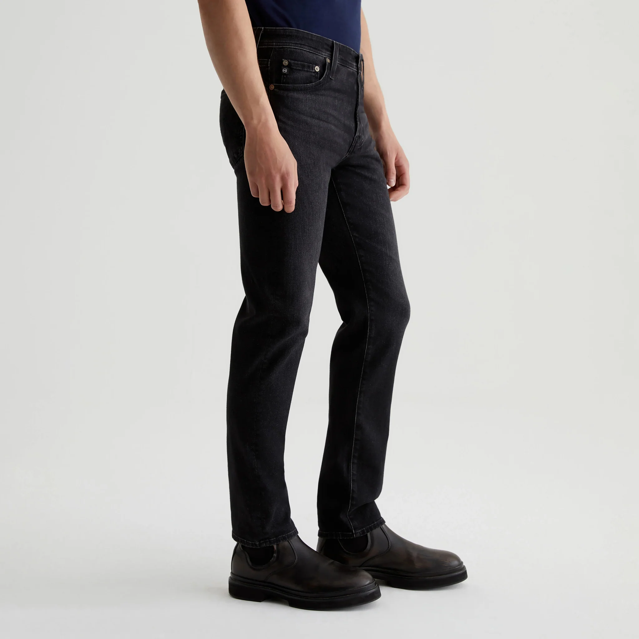 Trophy Black Washed Cloud Soft Denim Tellis Modern Slim Fit Jeans - AG - Image 4