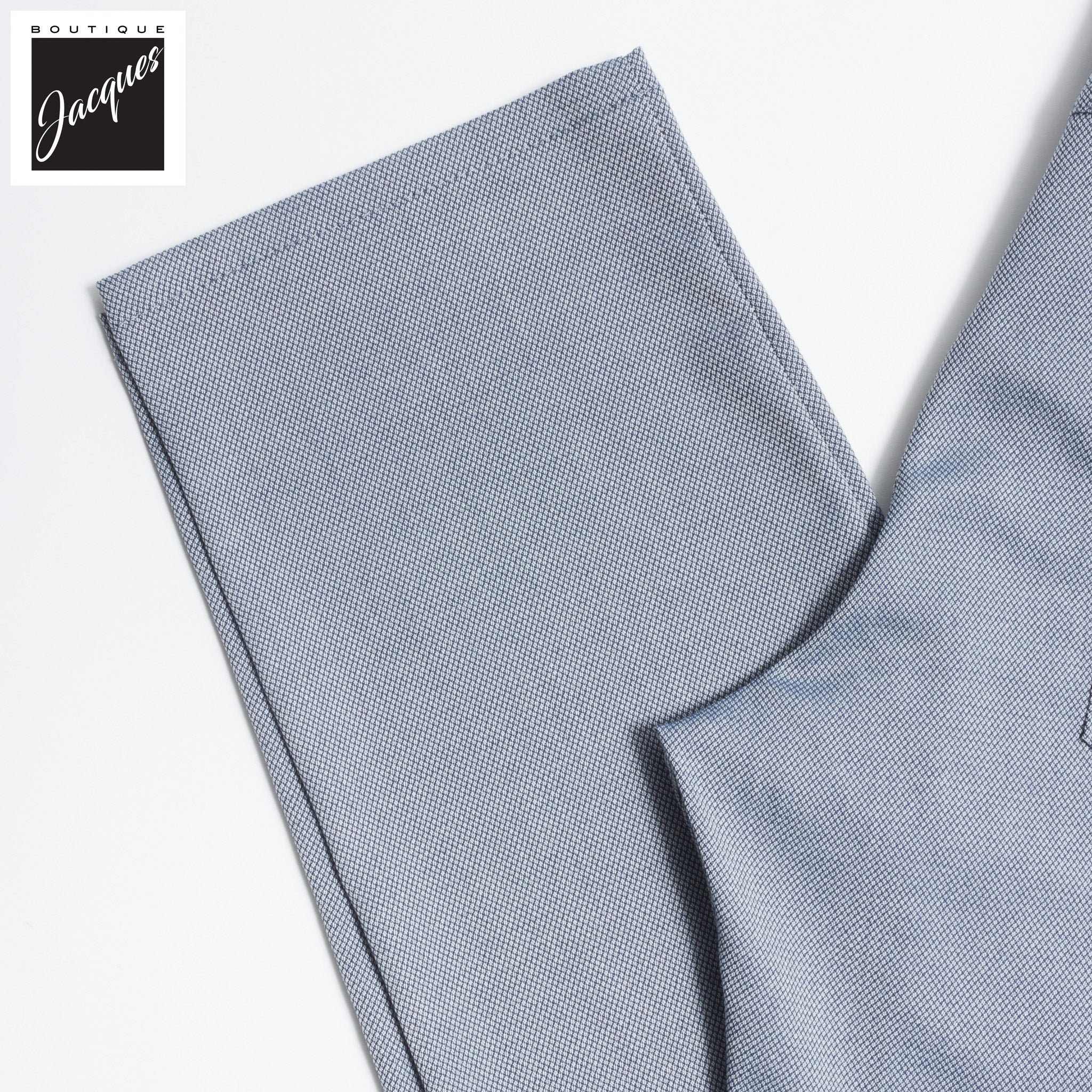 Two-Tone Blue Ceramica Pipe Five Pocket Pants - ALBERTO - Image 7