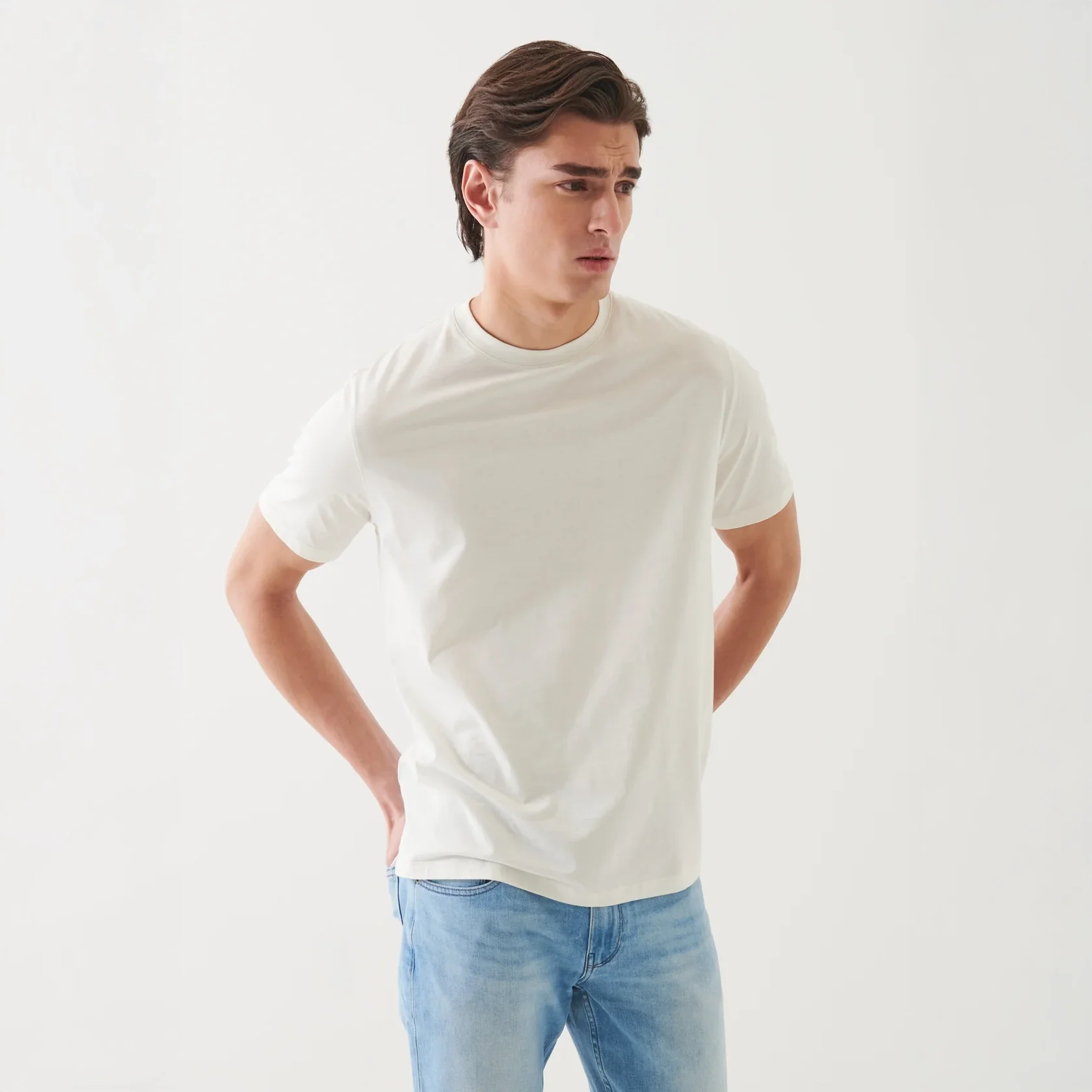 Vanilla Organic High Crew Pima Cotton Short Sleeve Crewneck T-Shirt - Patrick Assaraf - Image 4