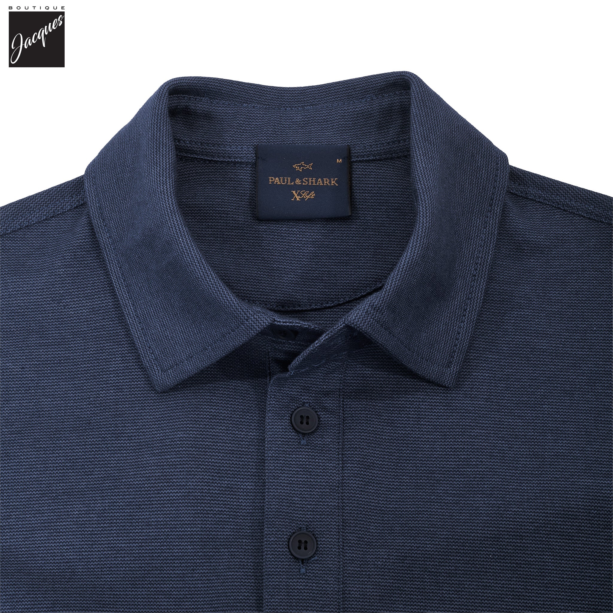 Vintage Indigo XSoft Cotton-Lyocell Interlock Polo Shirt - Paul & Shark - Image 2