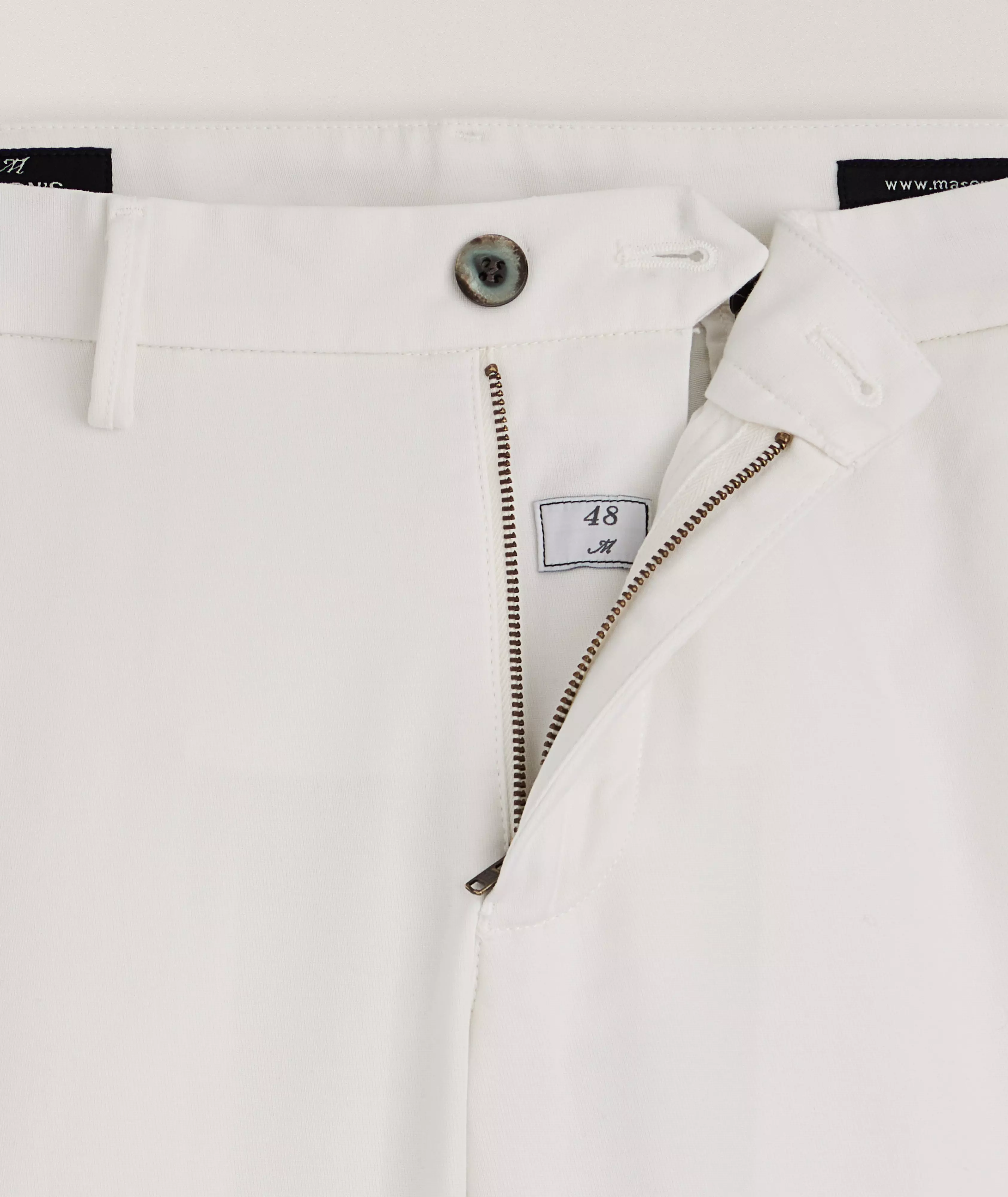 White Chino Gaberdine Stretch Chino - Mason's - Image 11