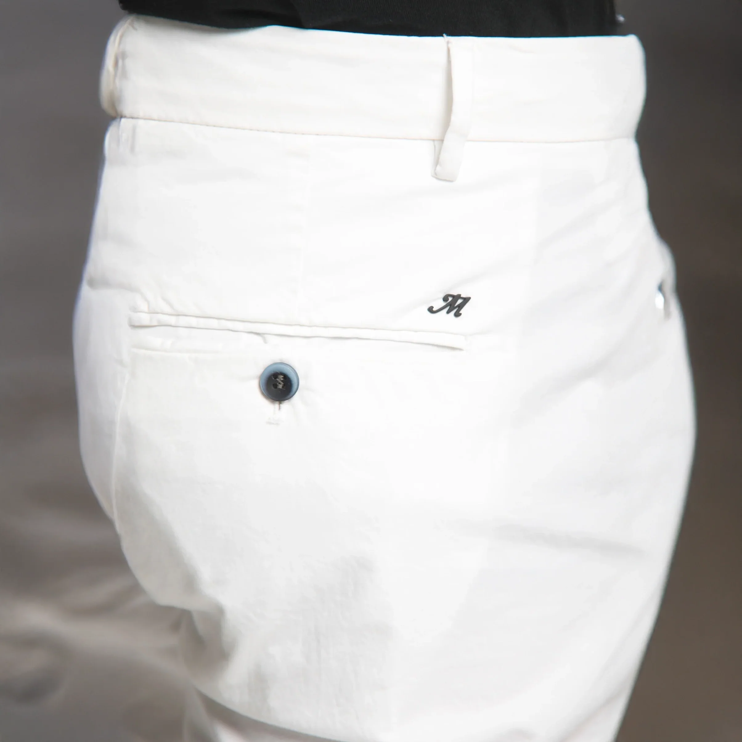White Chino Gaberdine Stretch Chino - Mason's - Image 5
