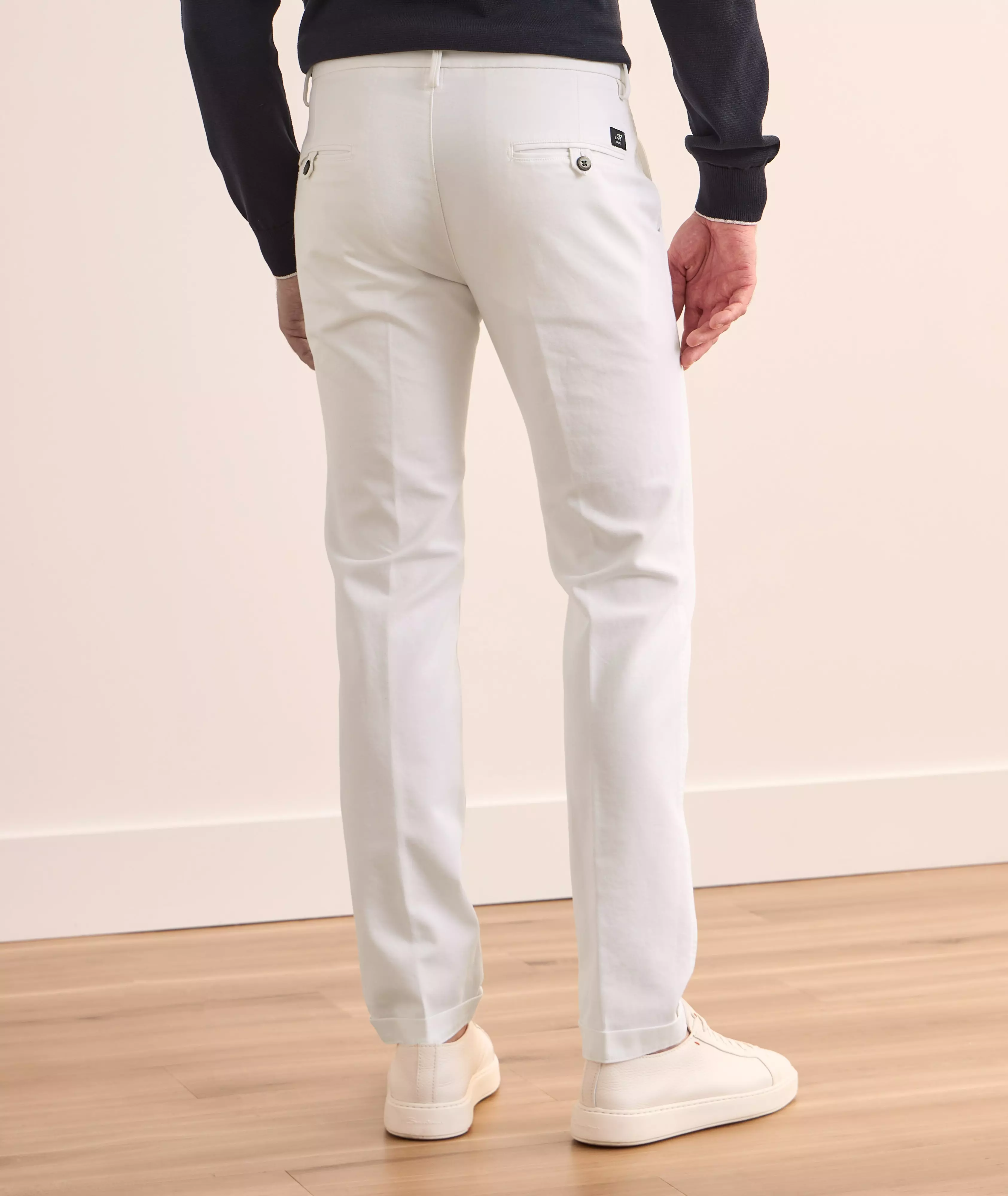 White Chino Gaberdine Stretch Chino - Mason's - Image 9