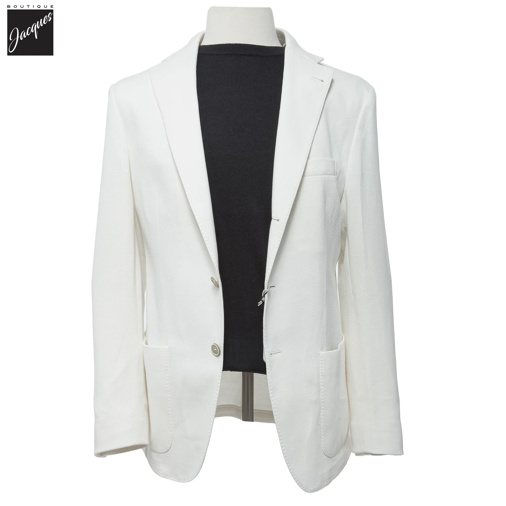 White Cotton Hybrid Sport Jacket with Removable Bib - ELEVENTY PLATINUM - Image 3