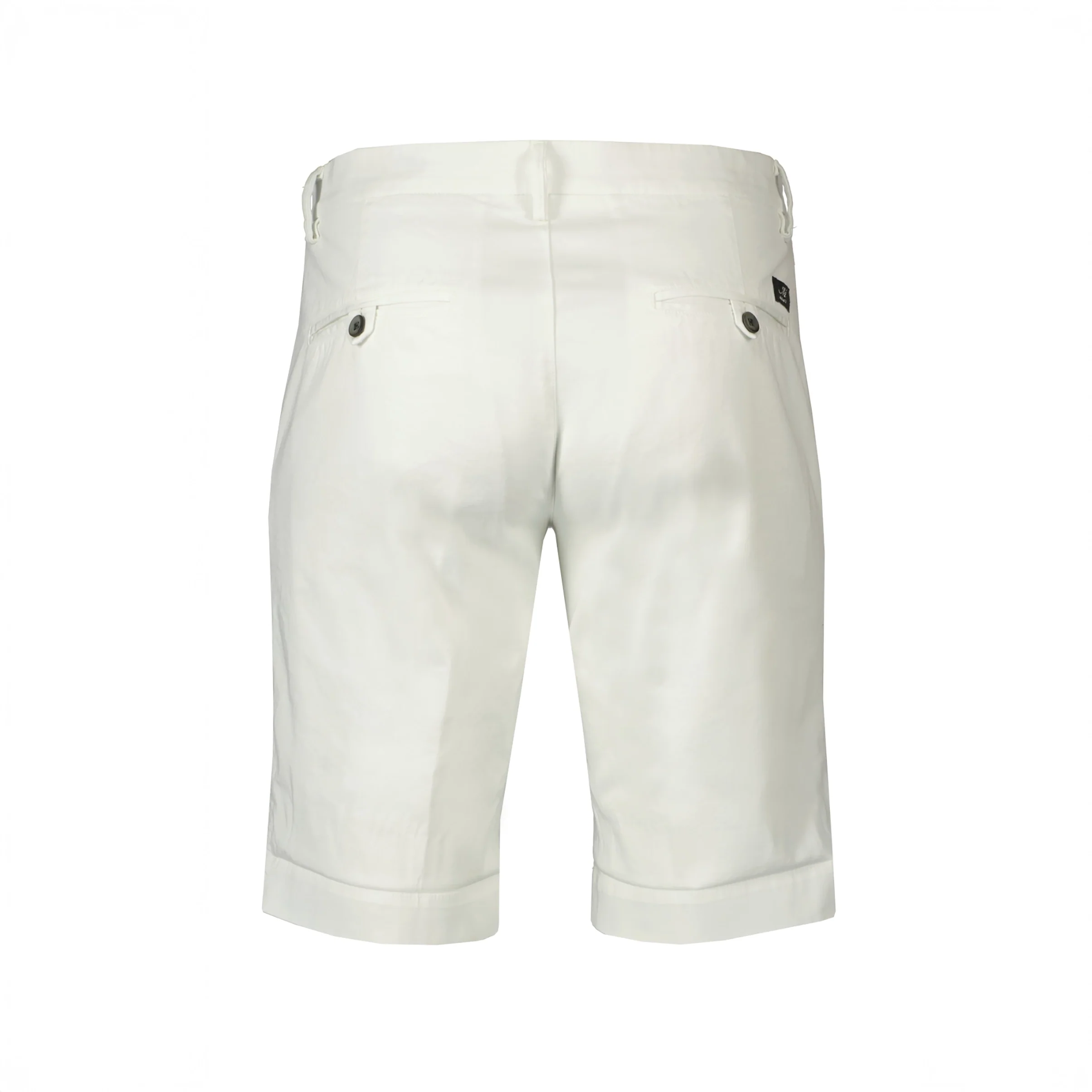 White Cotton-Stretch Torino Slim Fit Bermuda Shorts - Mason's - Image 4