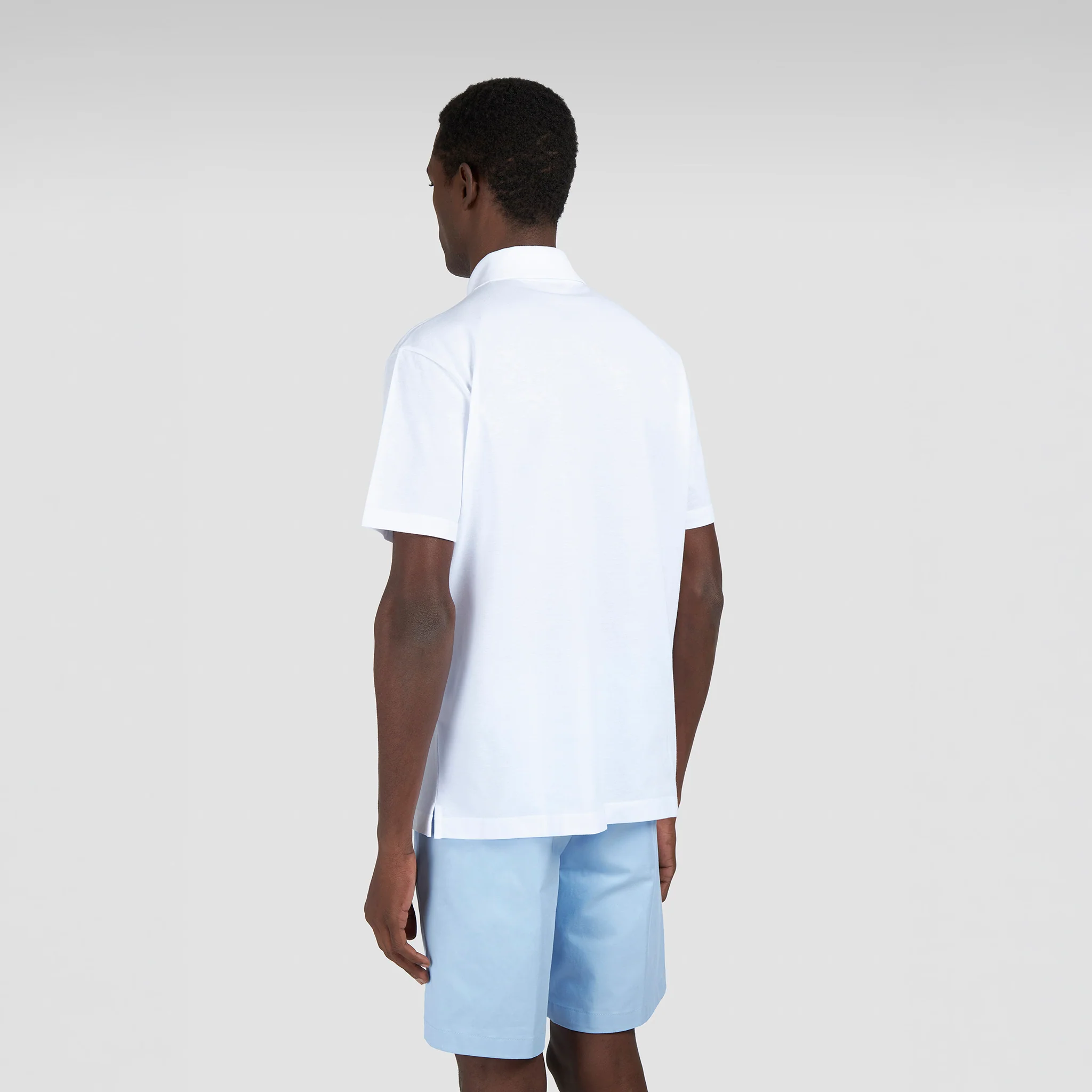 White Double Piqué Cotton Polo Shirt - Paul & Shark - Image 3