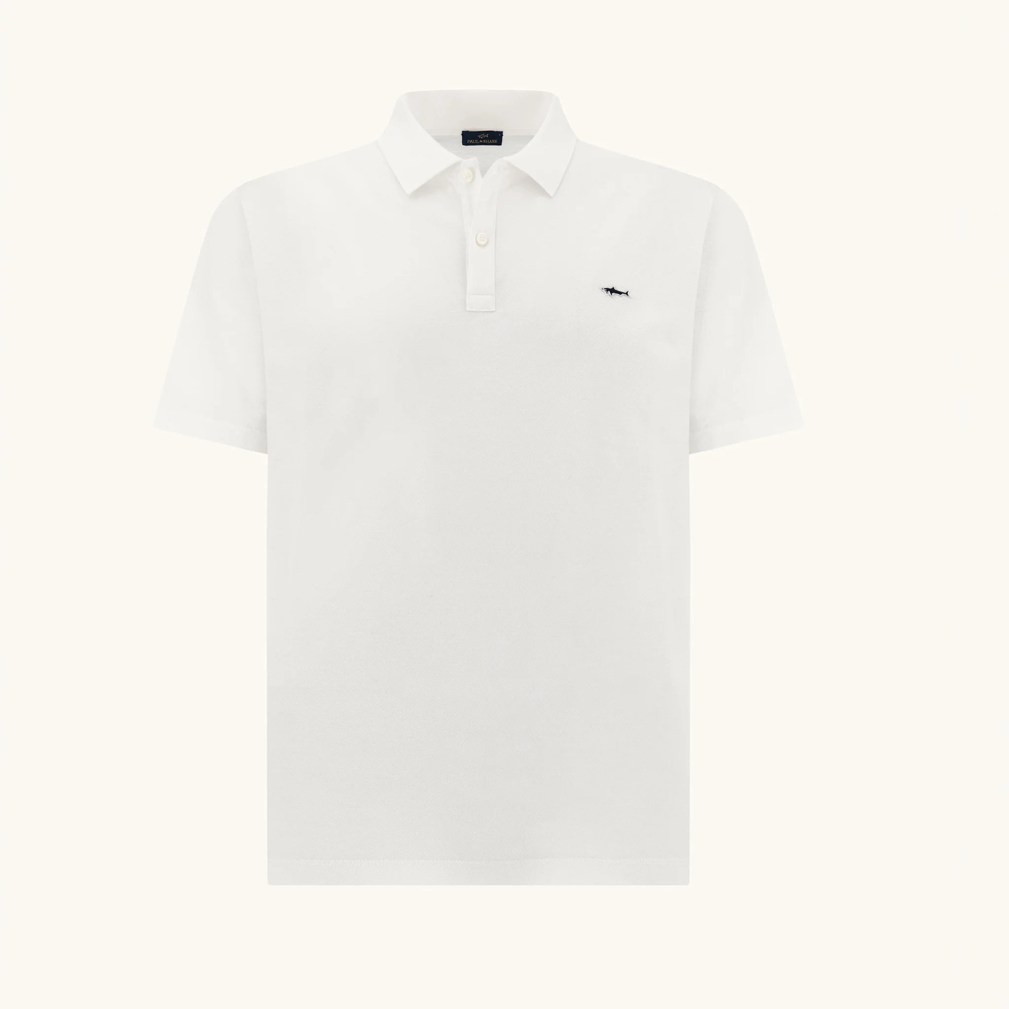 White Double Piqué Cotton Polo Shirt - Paul & Shark - Image 5
