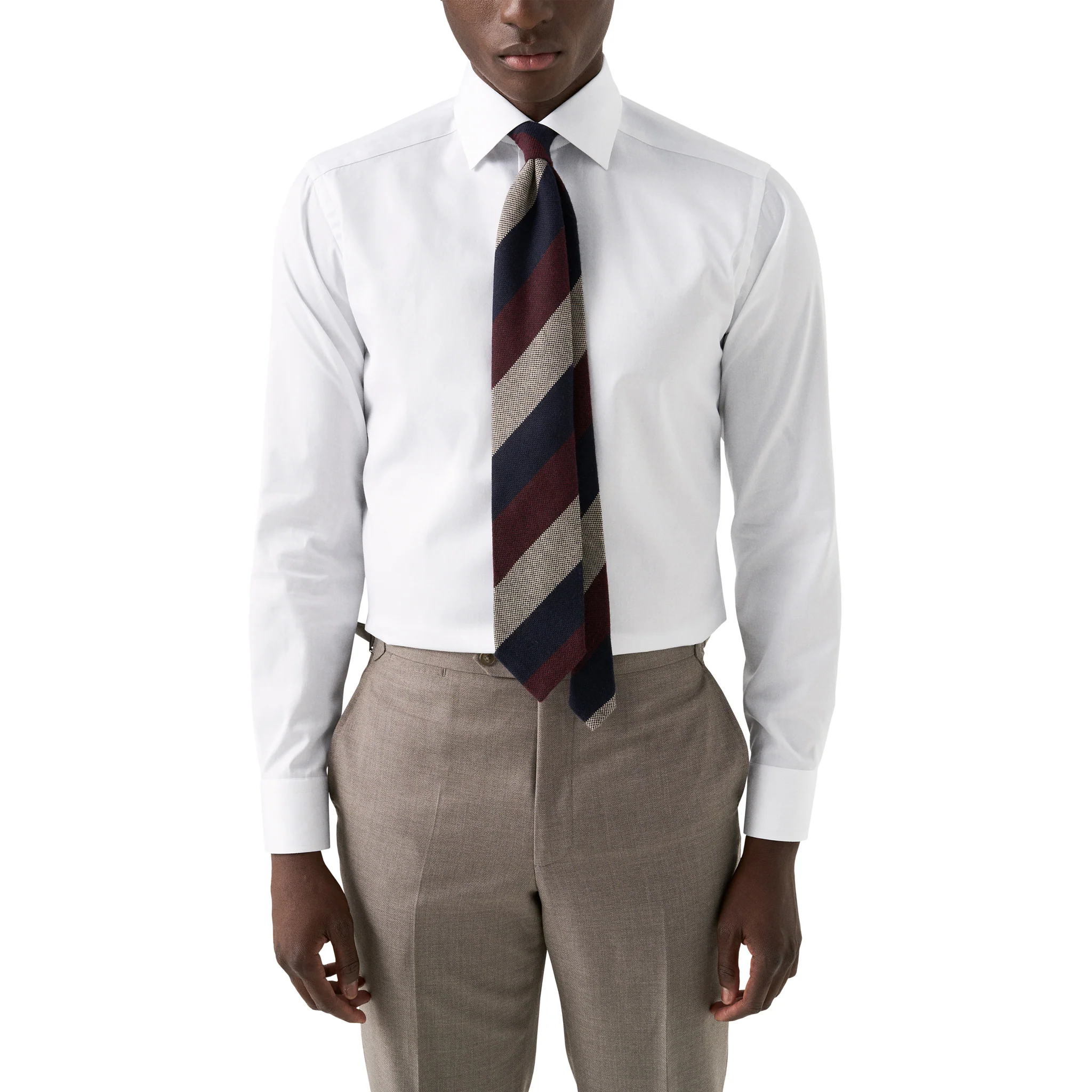 White Floral Effect Contrast Signature Twill Contemporary Fit Shirt - ETON - Image 7