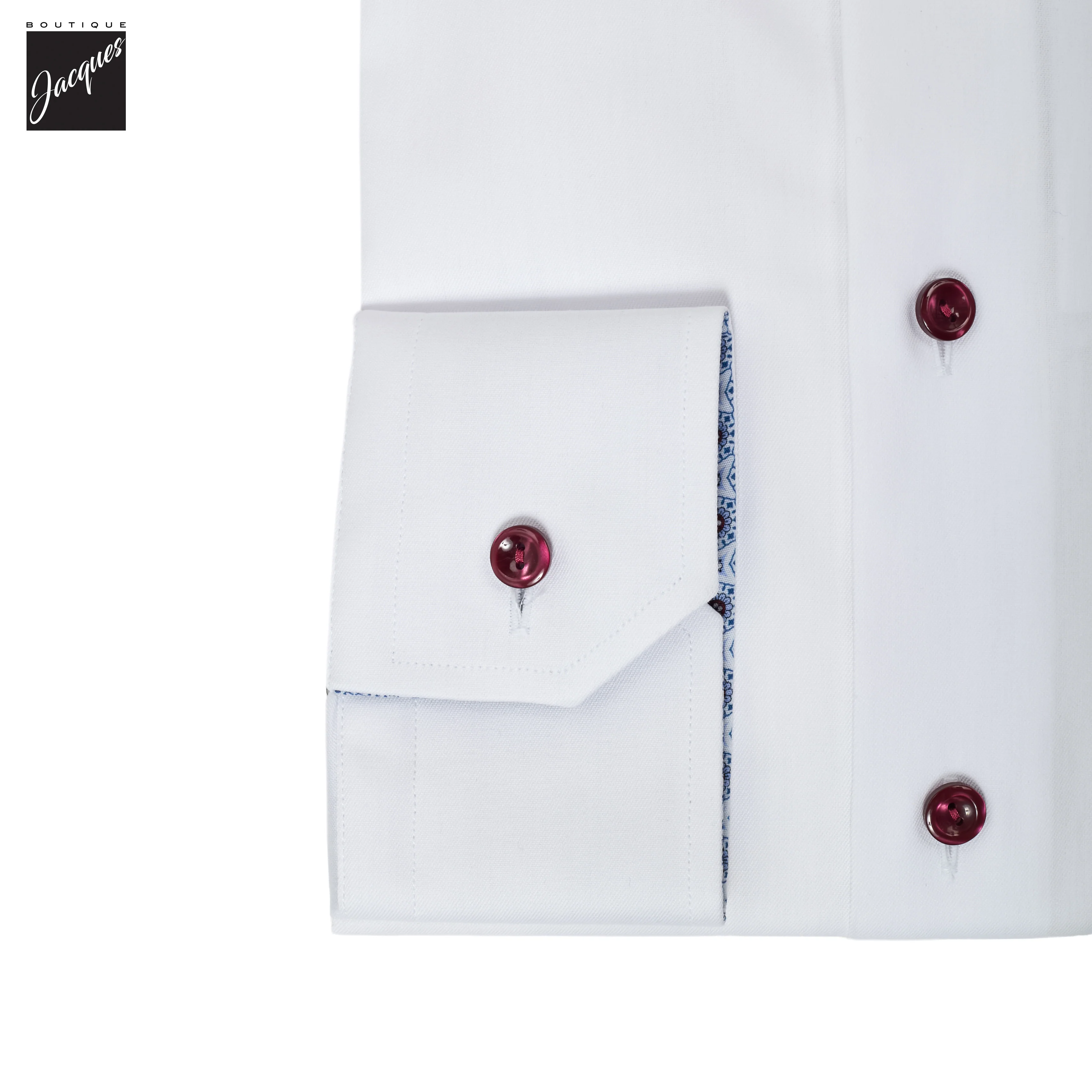 White Geometric Effect Signature Twill Contemporary Fit Shirt - ETON - Image 3