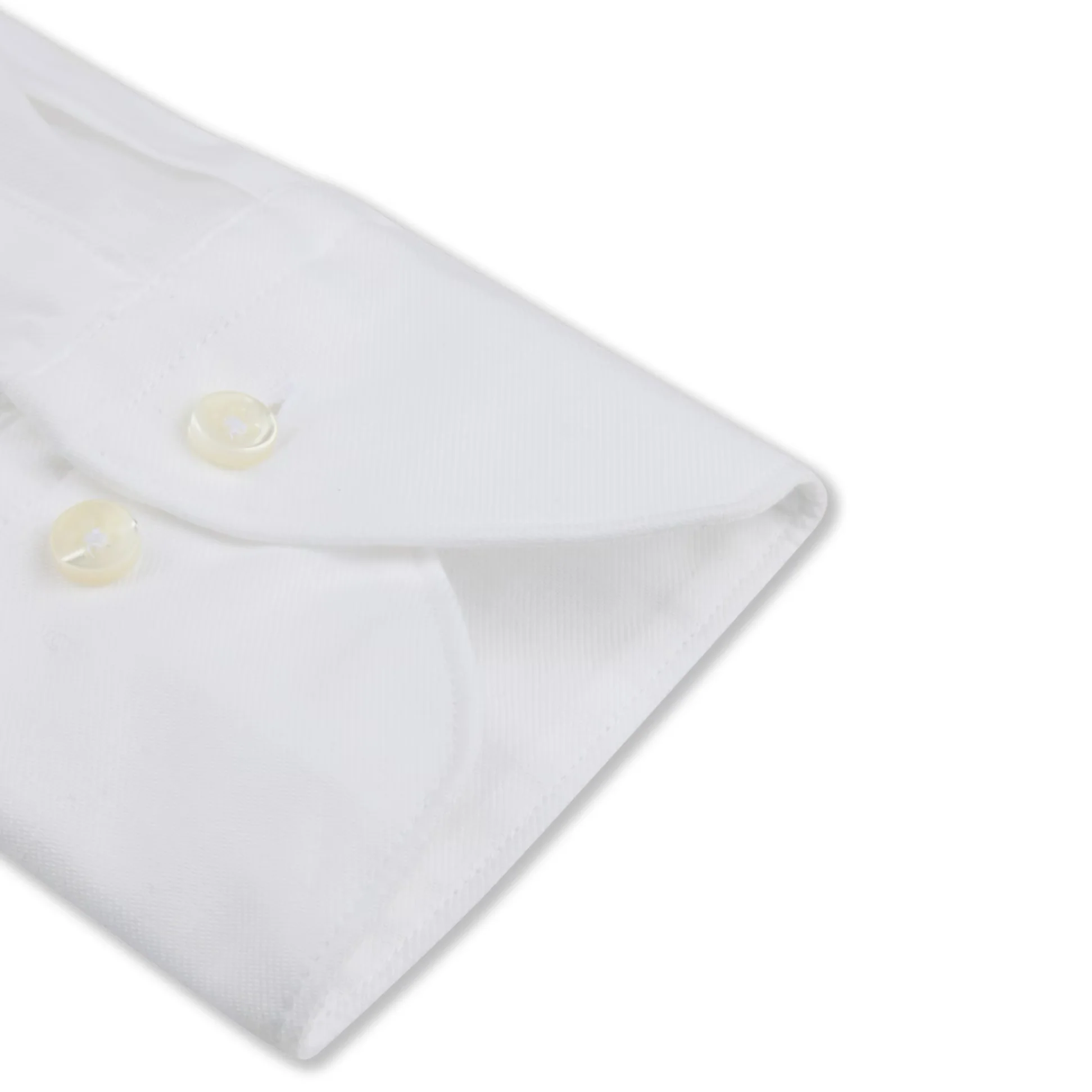 White Linen One-Piece Collar 1899 Slim Fit Dress Shirt - Stenströms - Image 5