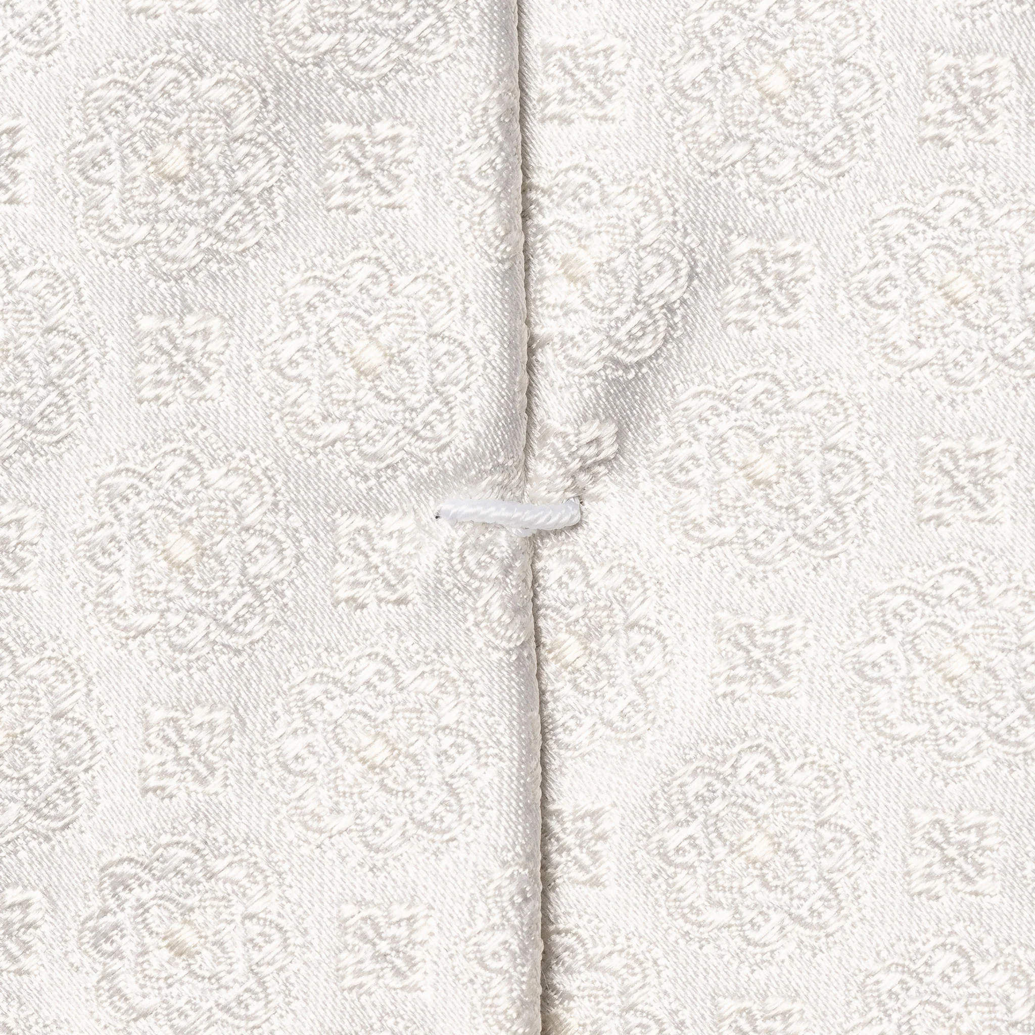 White Medallion Pattern Woven Silk Tie - ETON - Image 4