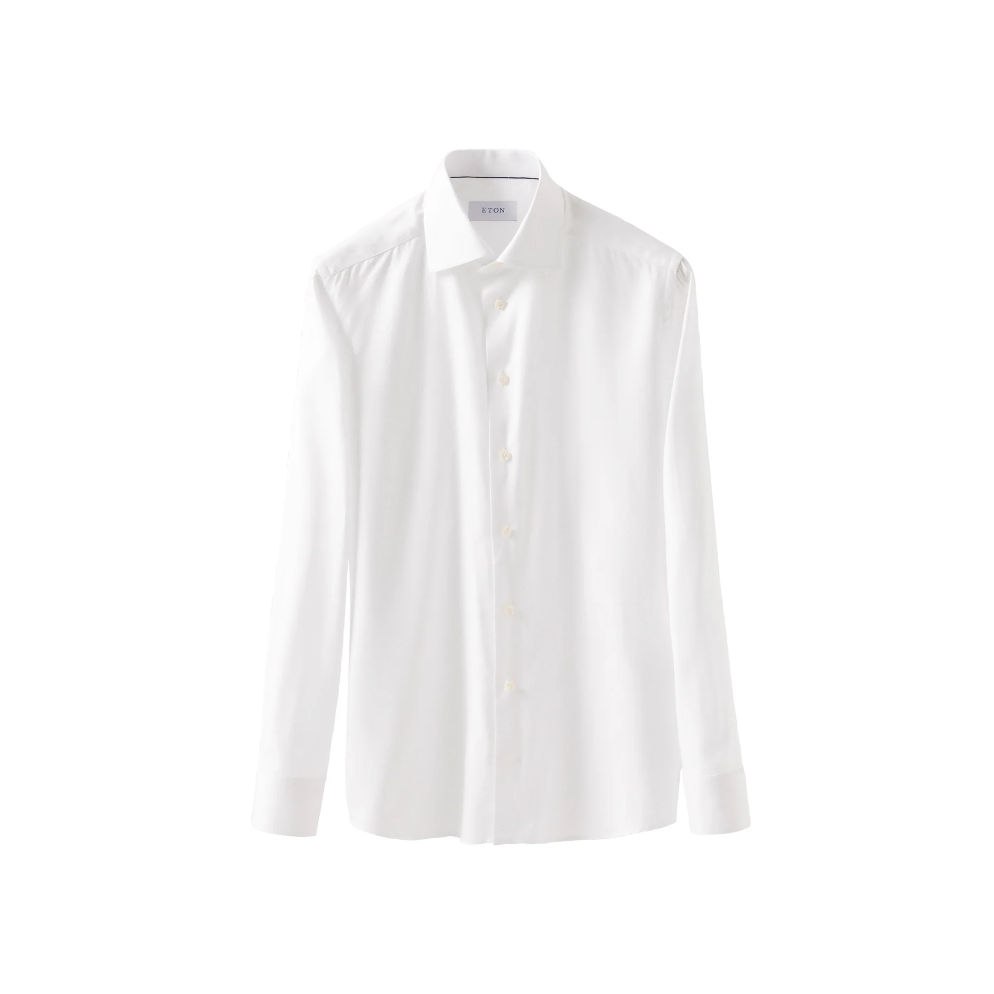 White Mélange Semi-Solid Fine Twill Contemporary Fit Shirt - ETON - Image 4
