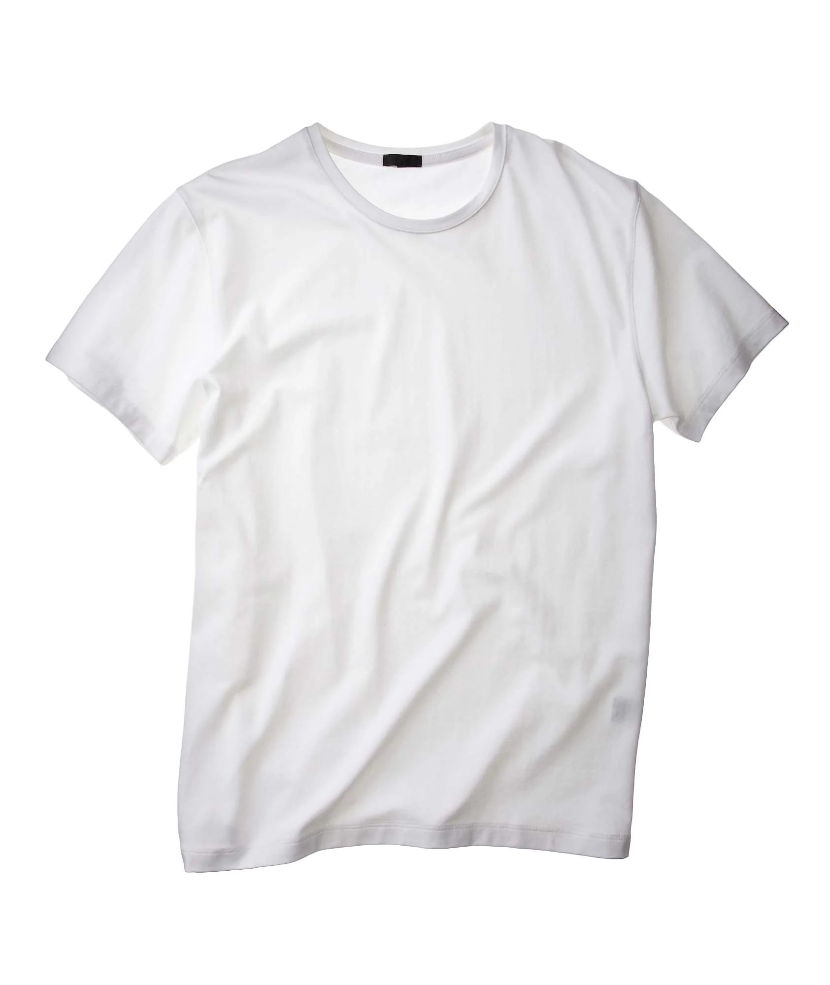 Iconic White Pima Stretch Short Sleeve Crew Neck - Patrick Assaraf - Image 2