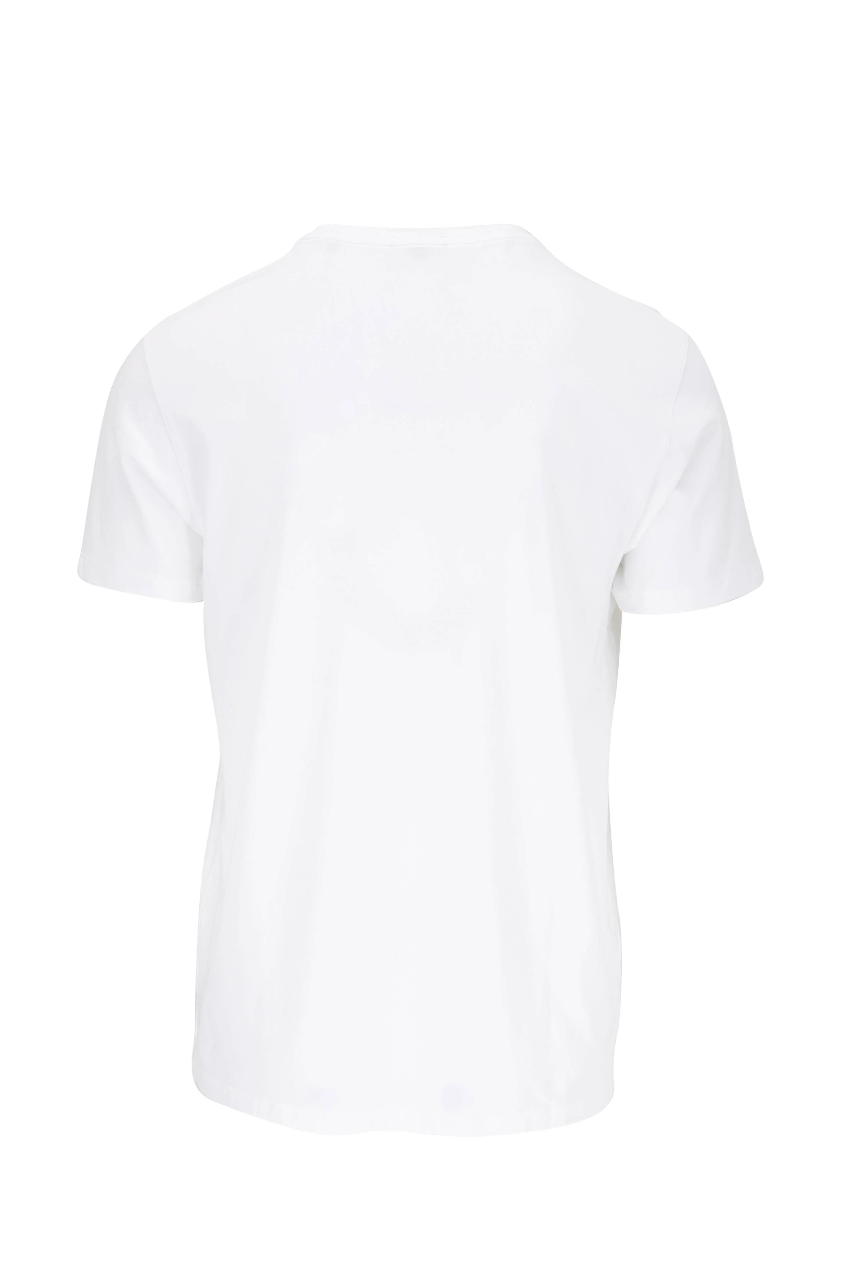 Iconic White Pima Stretch Short Sleeve Crew Neck - Patrick Assaraf - Image 4